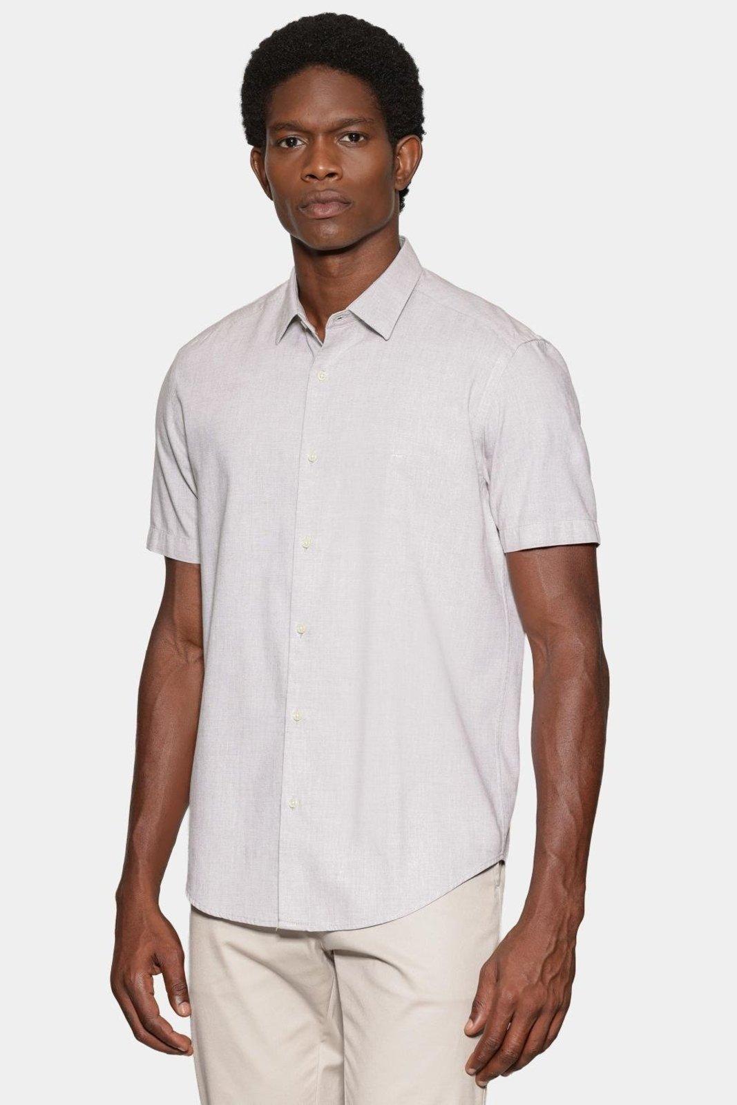 Camisa Aramis Marca Curta Slim Algodao Modal Boa Vista Caqui