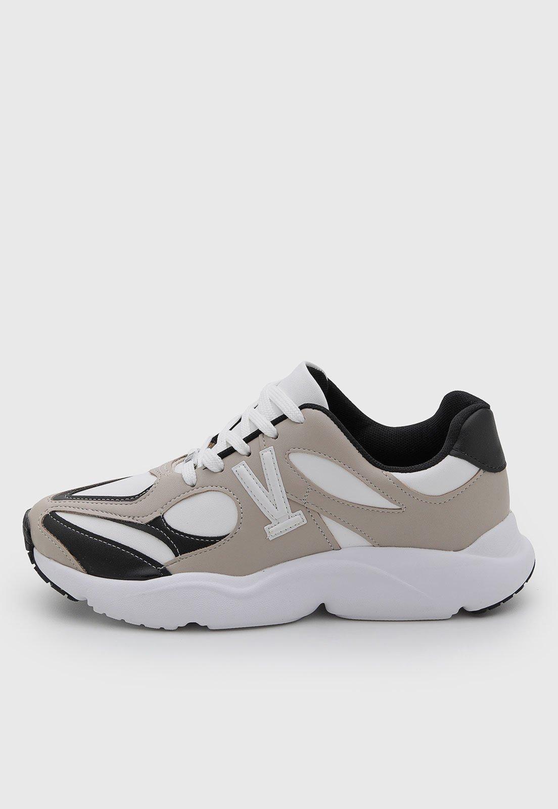 Tênis Feminino Vizzano Cano Baixo Com Cadarço Branco