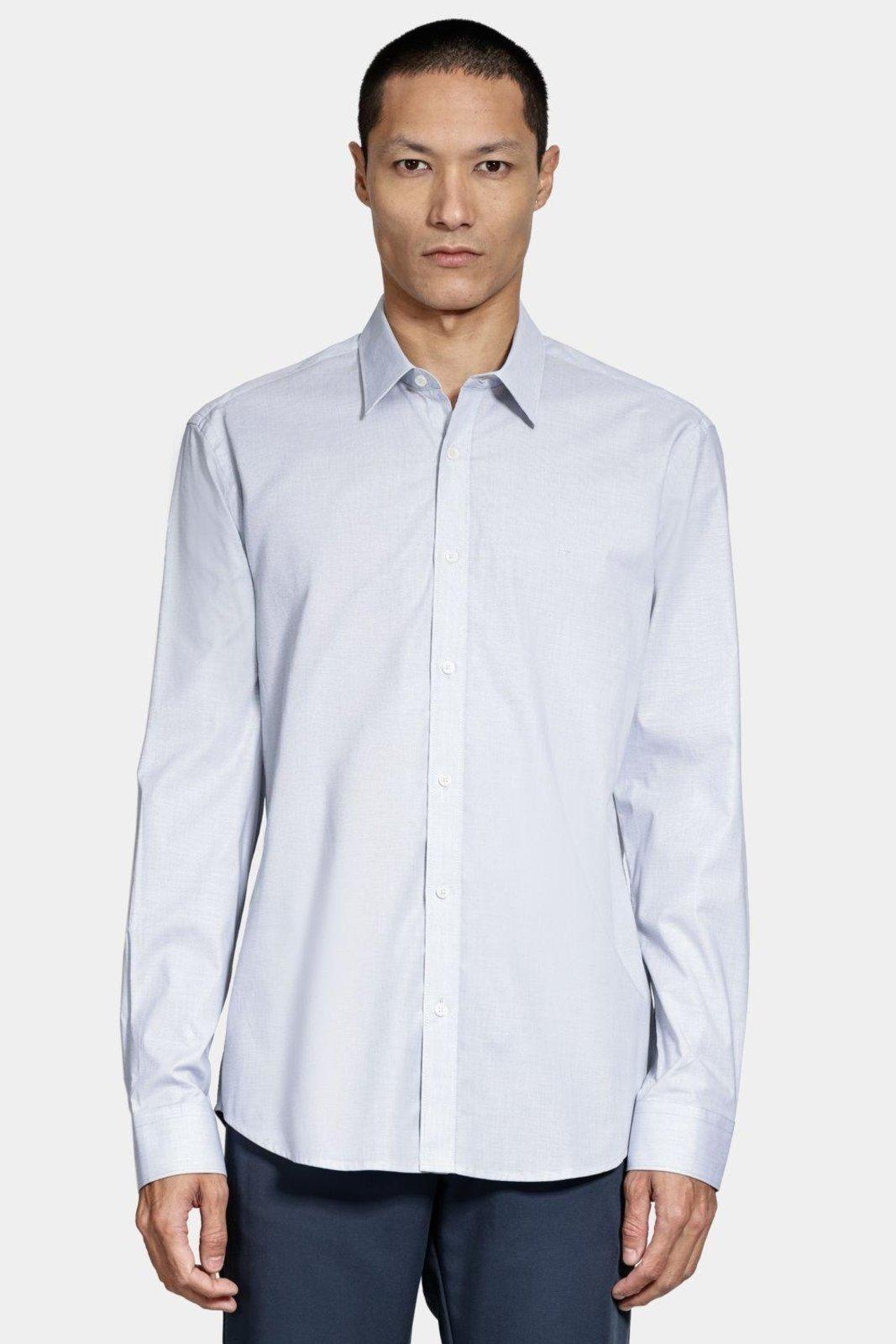 Camisa Aramis Algodão Regular Manga Longa Azul Claro