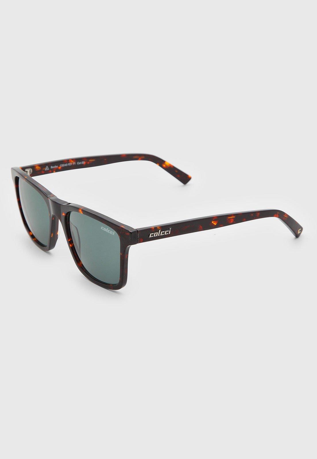 Óculos de Sol Colcci Retangular Tartaruga Marrom