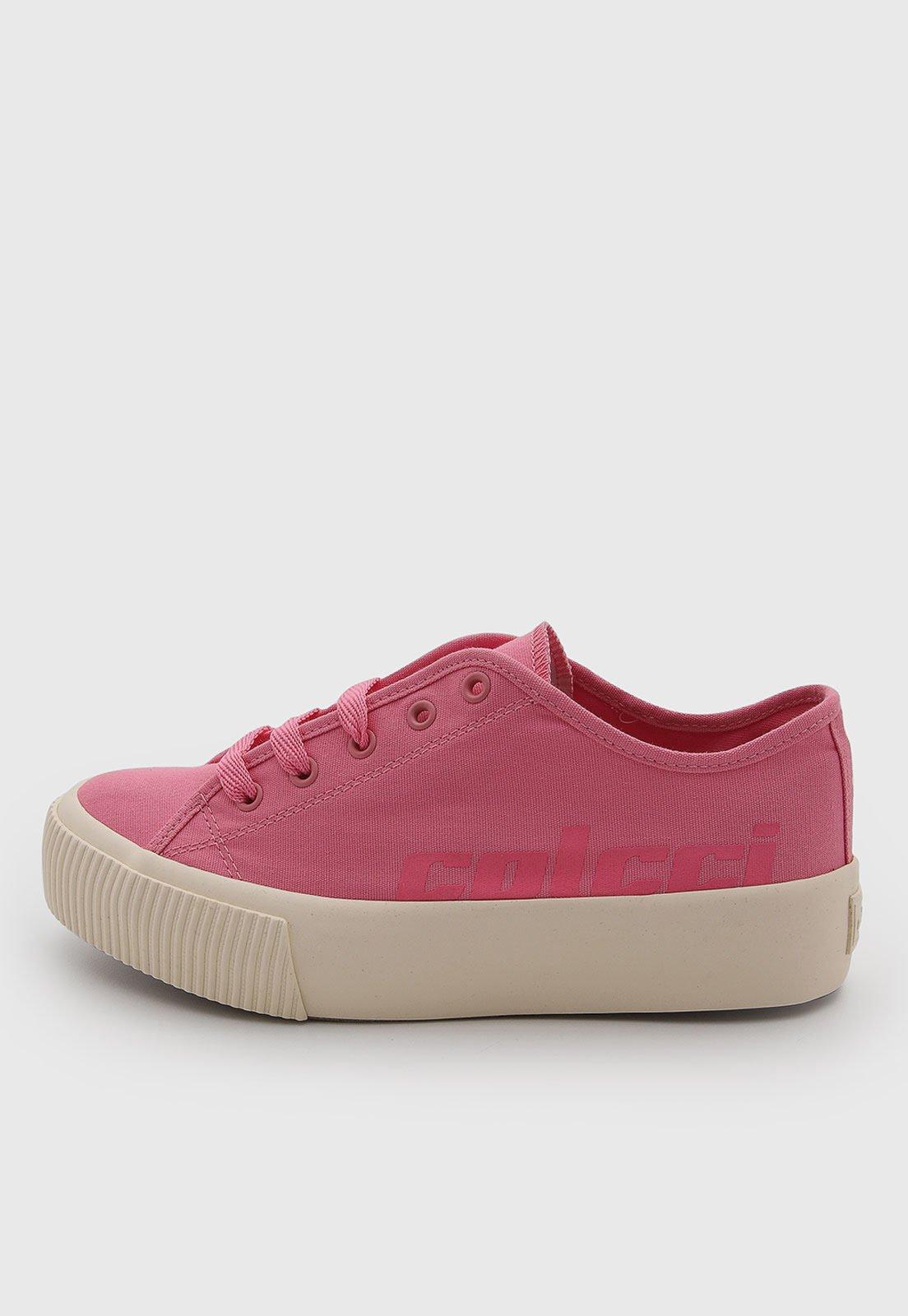 Tênis Feminino Colcci Solado Alto Rosa