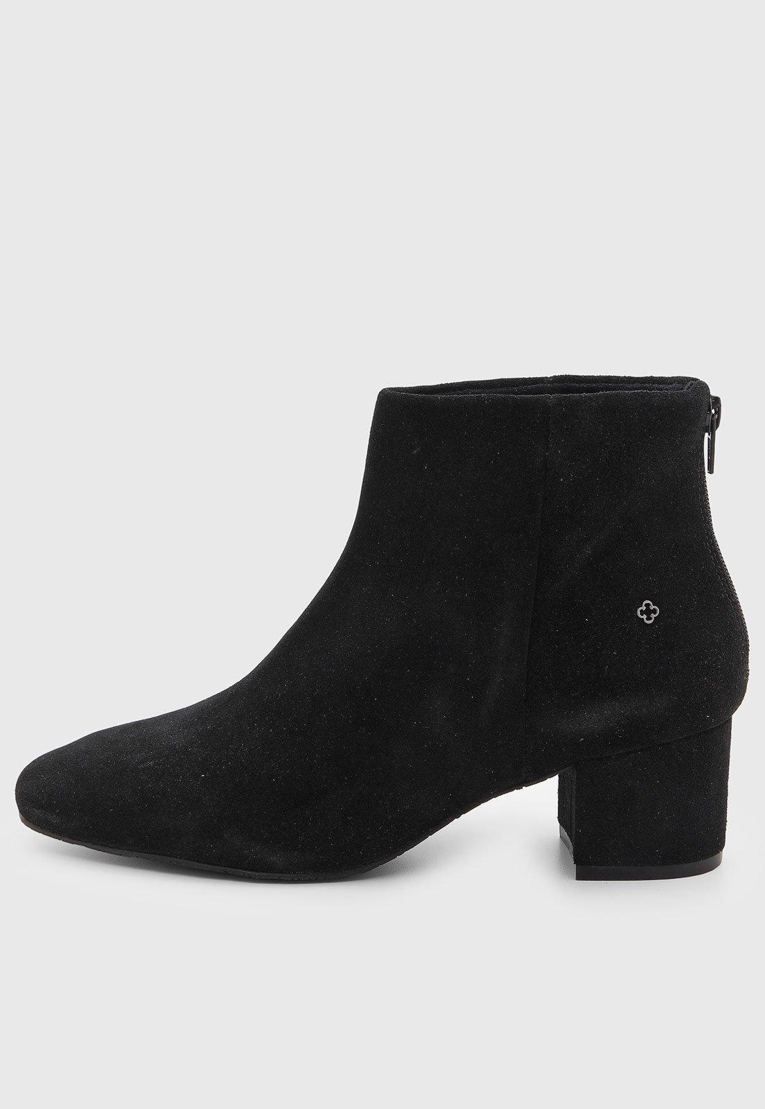 Bota Feminina Capodarte Couro Cano Curto Preta