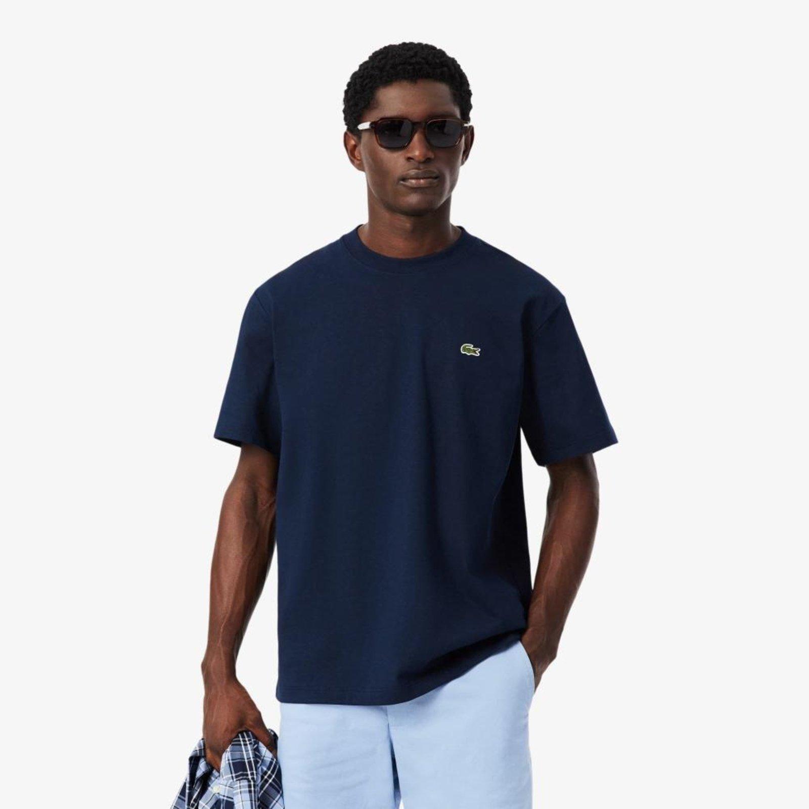 Camiseta de malha de algodão pesado Azul