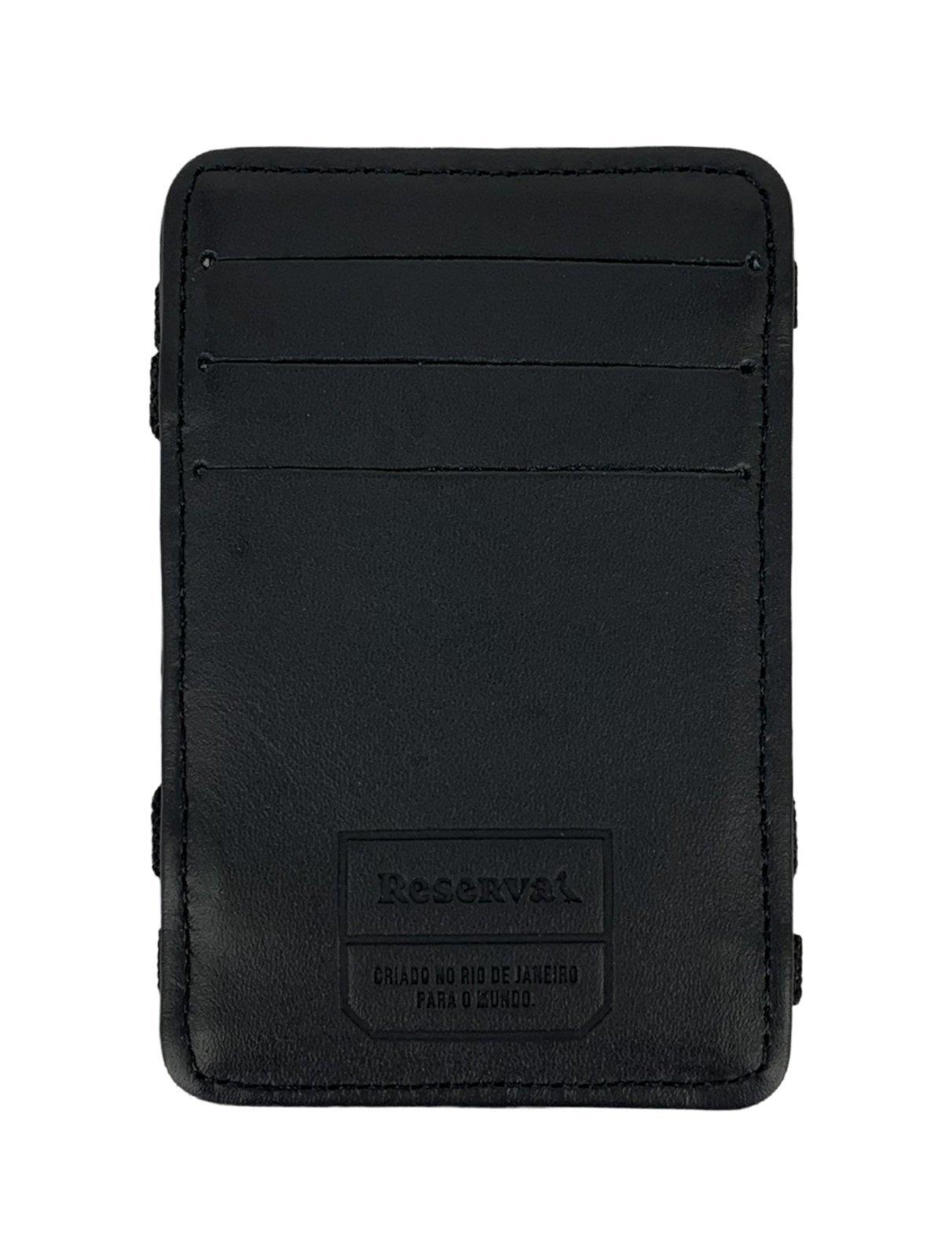 Carteira Reserva Masculina Couro Neutral Mágica Preta