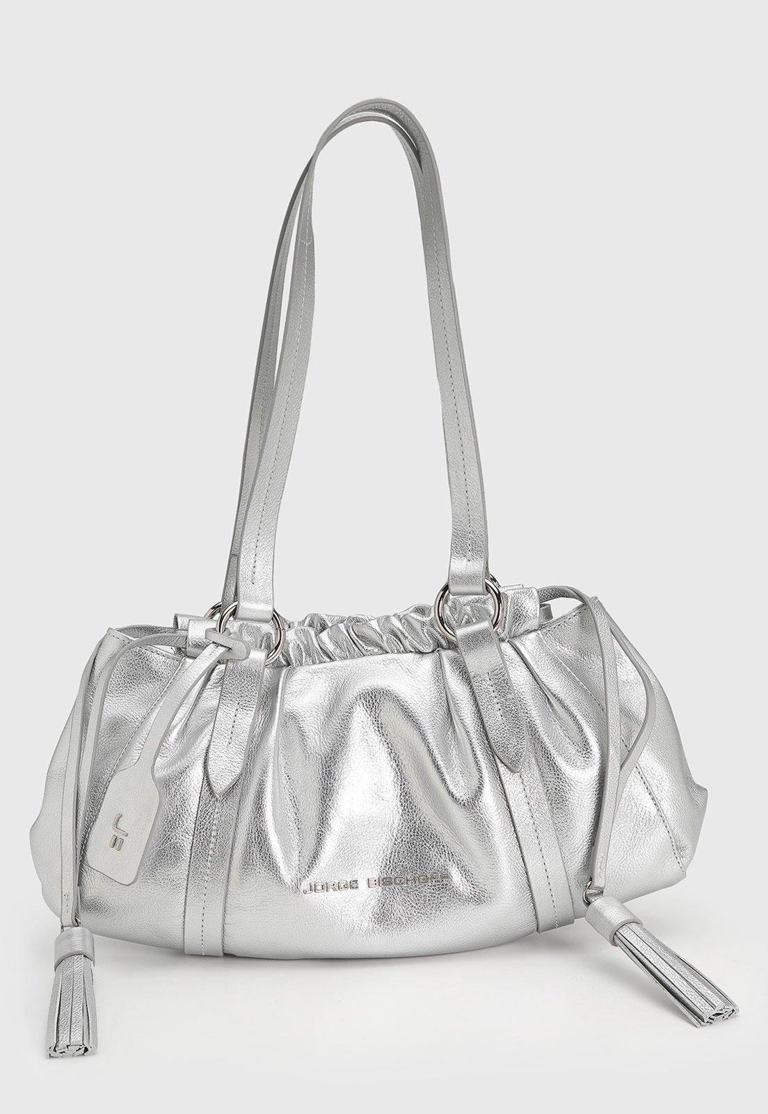 Bolsa Feminina Jorge Bischoff Franjas Prata