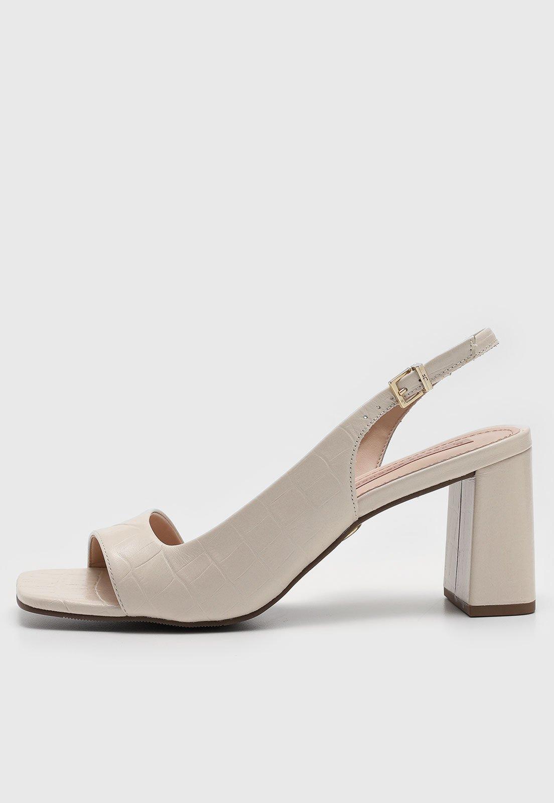 Sandália Jorge Bischoff Crocco Off-White