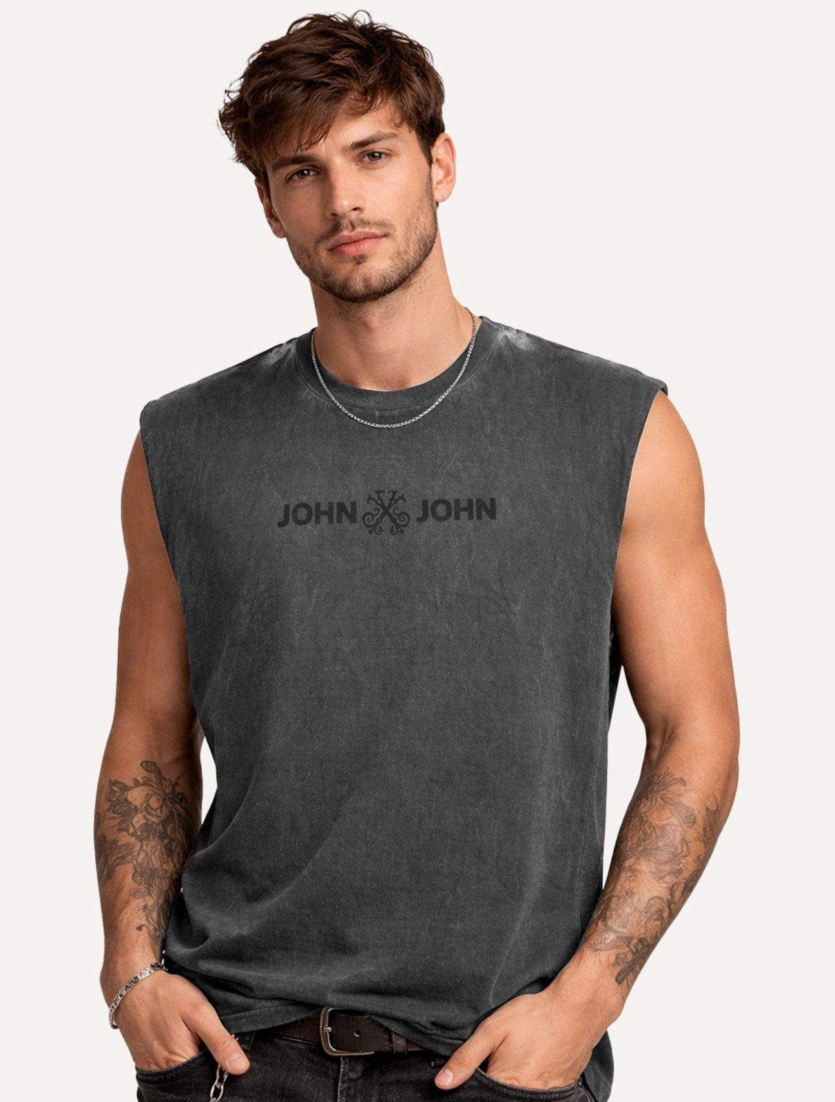 Regata John John Masculina Relaxed Fit Flat Cinza Escuro