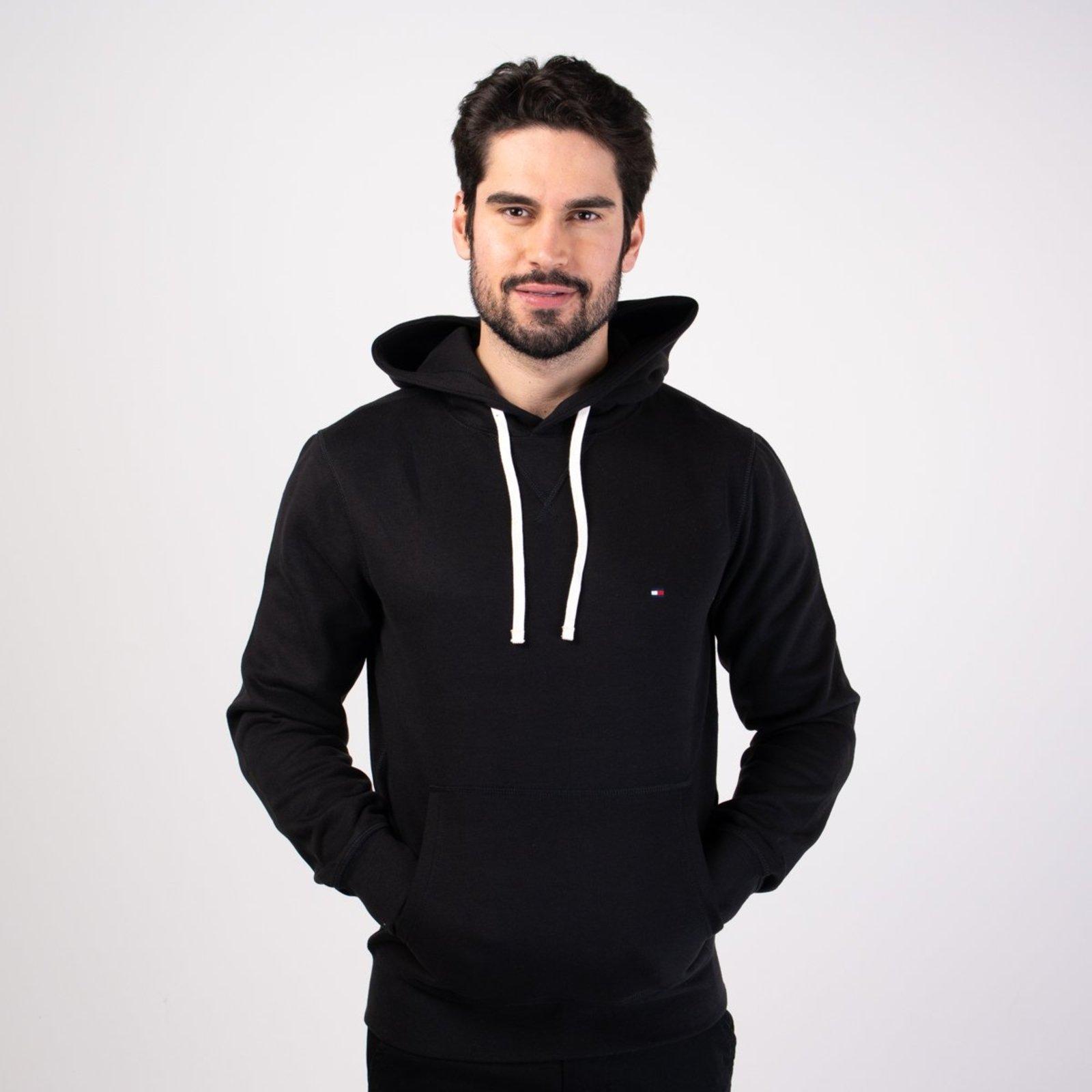 Moletom Tommy Hilfiger Flag Preta