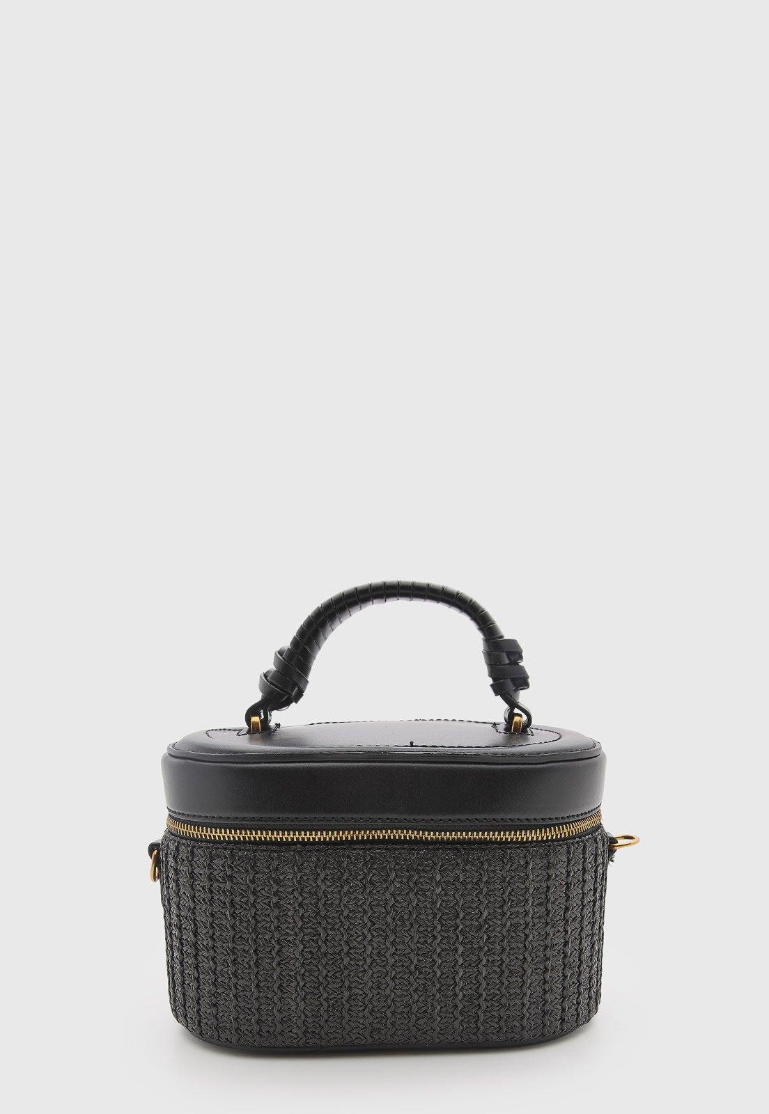 Bolsa Feminina Santa Lolla Estruturada Texturizada Preta