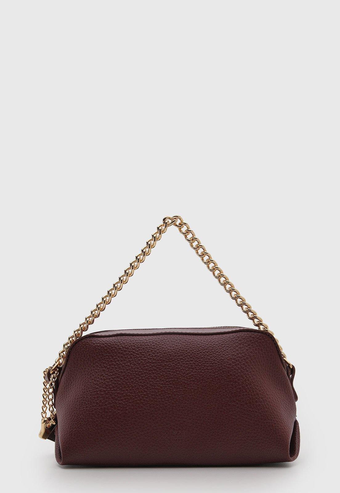 Bolsa Feminina Arezzo Alça Corrente Vinho