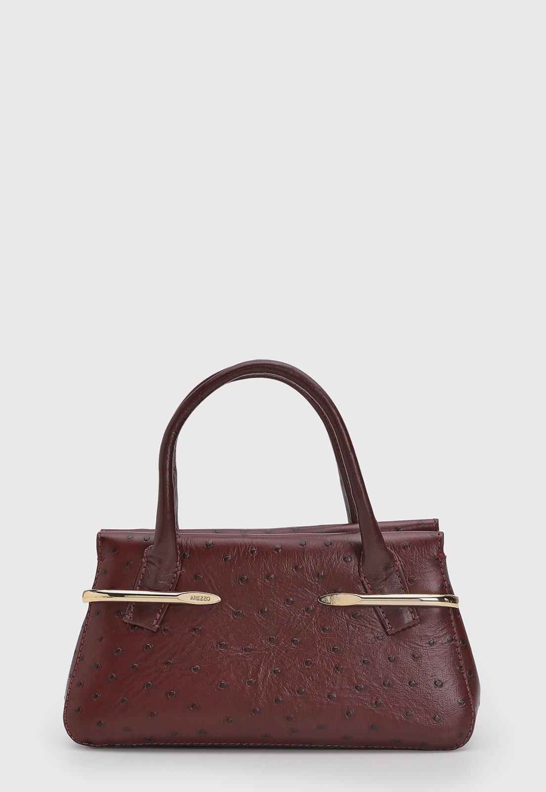 Bolsa Feminina Arezzo Estruturada Couro Bordô