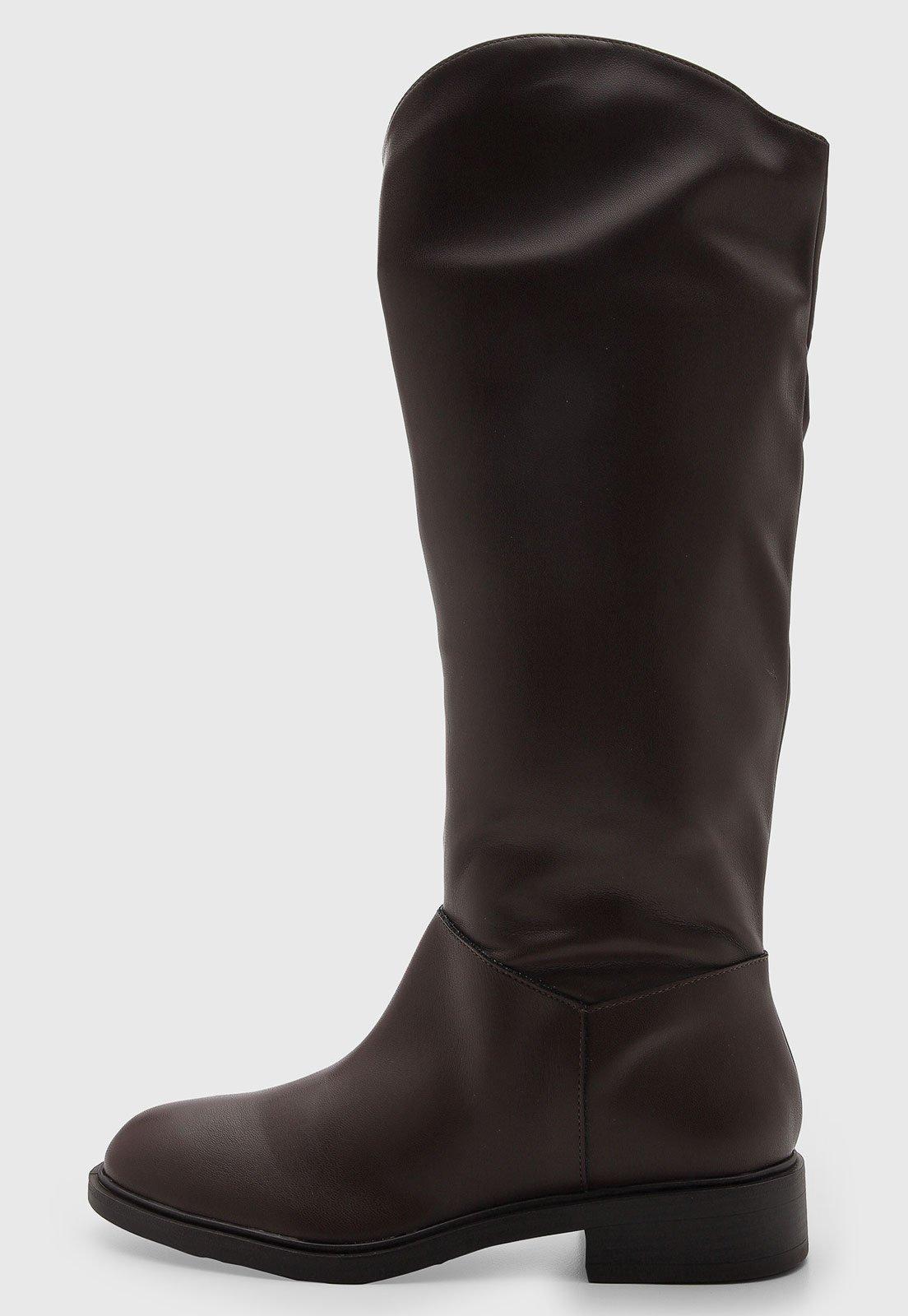 Bota Cano Alto Feminina Arezzo Marrom