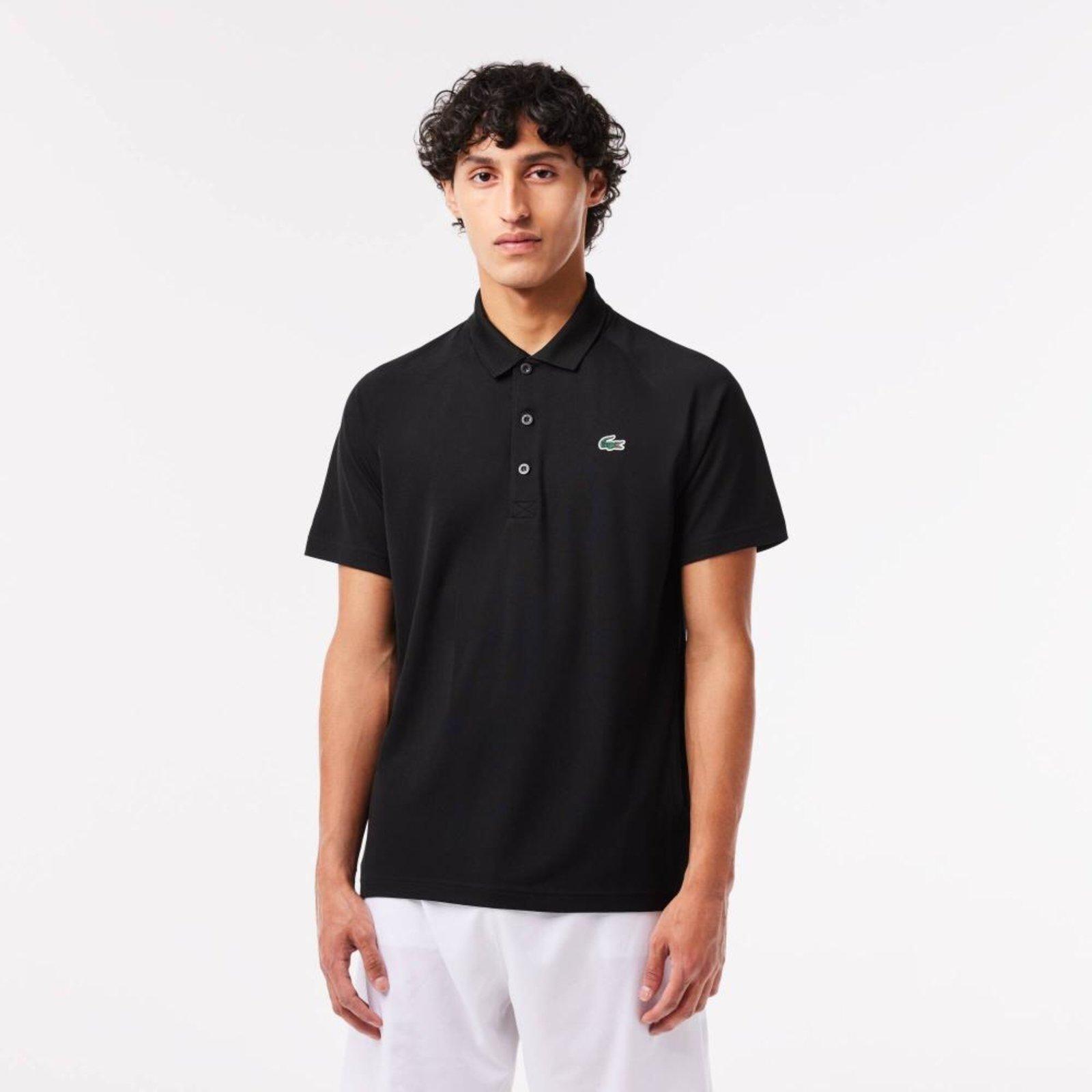 Lacoste Polo Masculina Sport Em Tecido Respirável Preto
