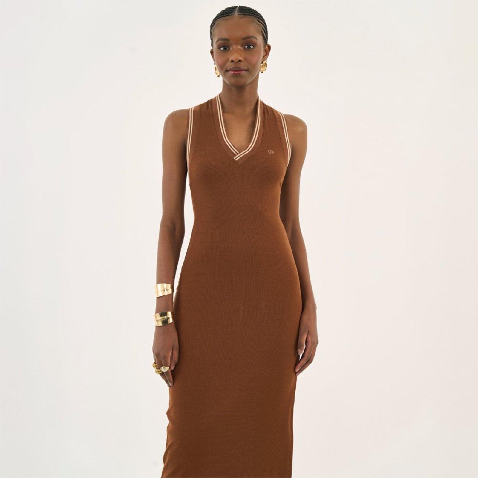 Vestido Super Mid Colcci Iconic Ou26 Marrom Feminino