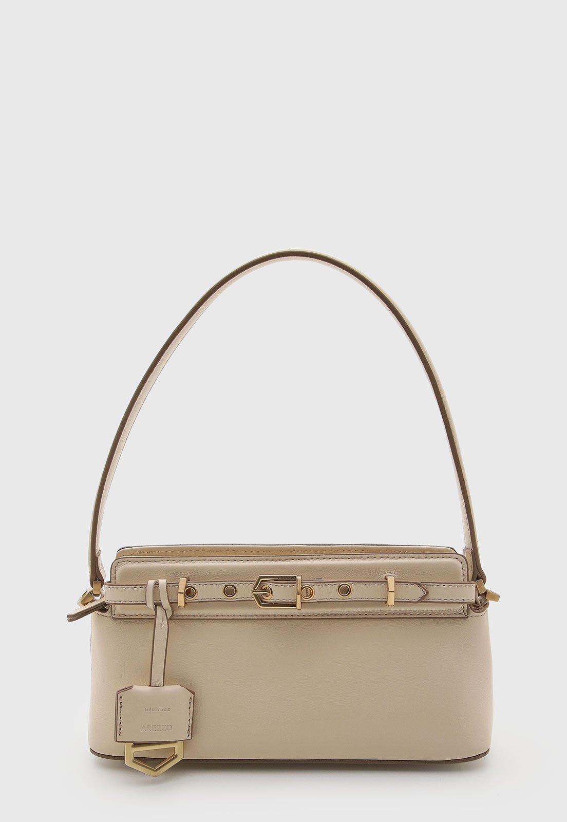 Bolsa Feminina Arezzo Alça Opcional Couro Bege