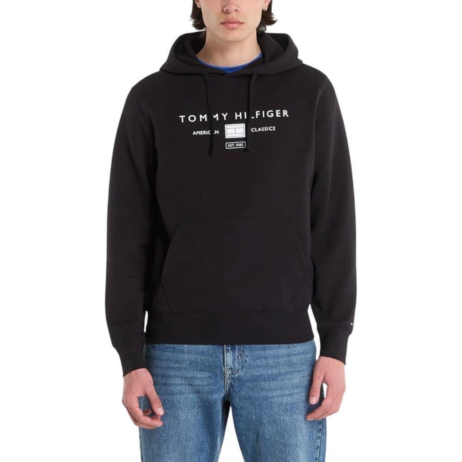 Moletom Tommy Hilfiger Brand Love Mono Stack Masculino Preto