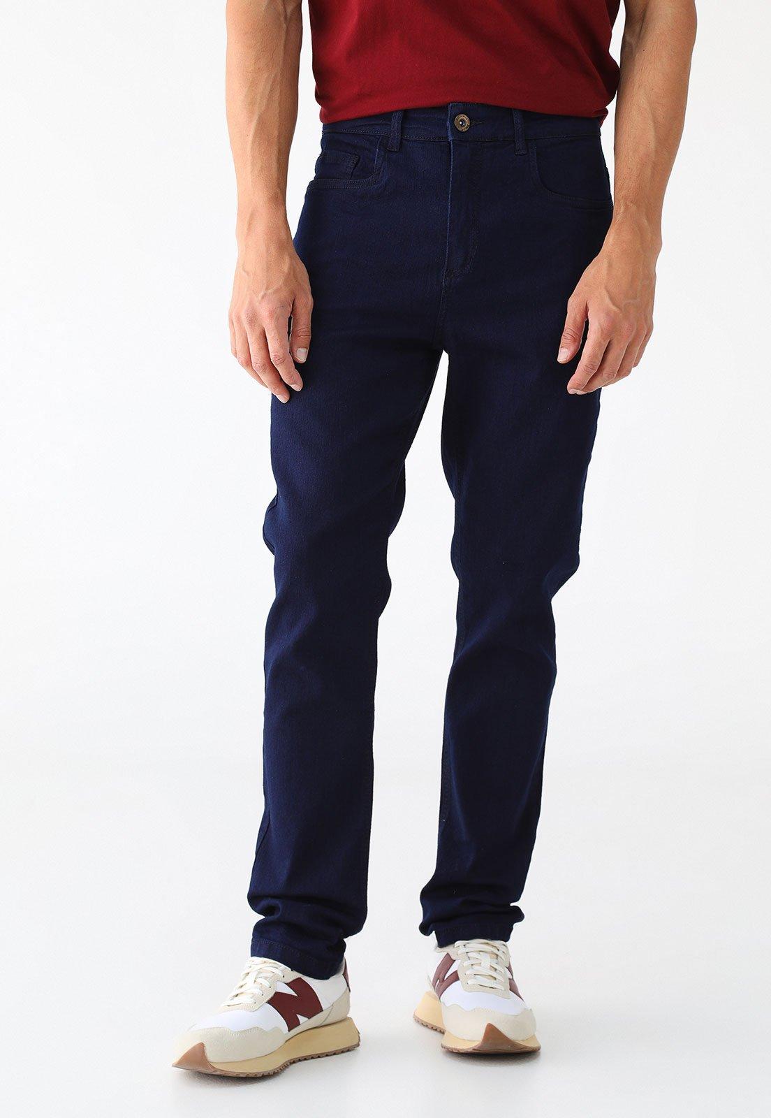 Calça Jeans Aramis Slim Dark Blue Kombat Azul-Marinho