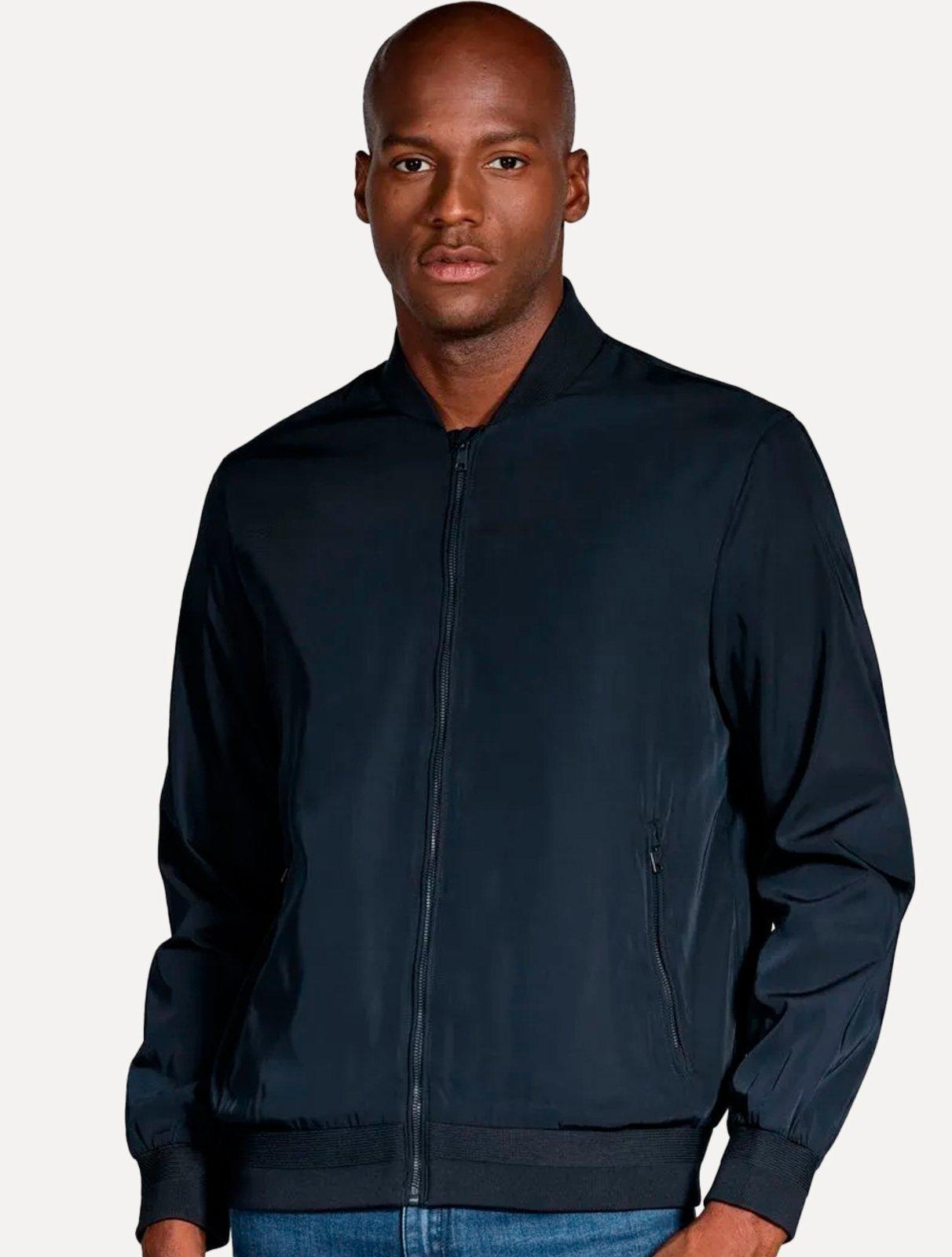 Jaqueta Aramis Masculina Nylon Bomber Liquid Repeller Azul Marinho