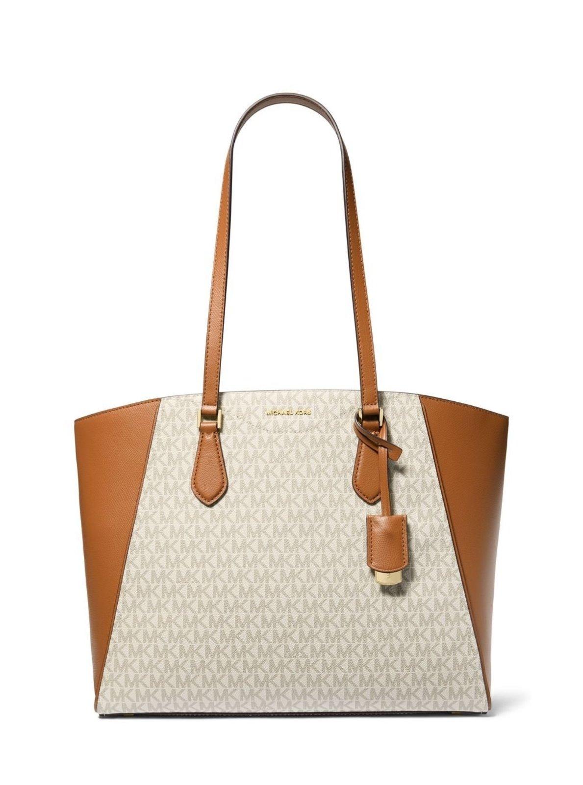 Bolsa tote taryn logo grande Bolsa tote taryn logo grande Vanilla/acrn