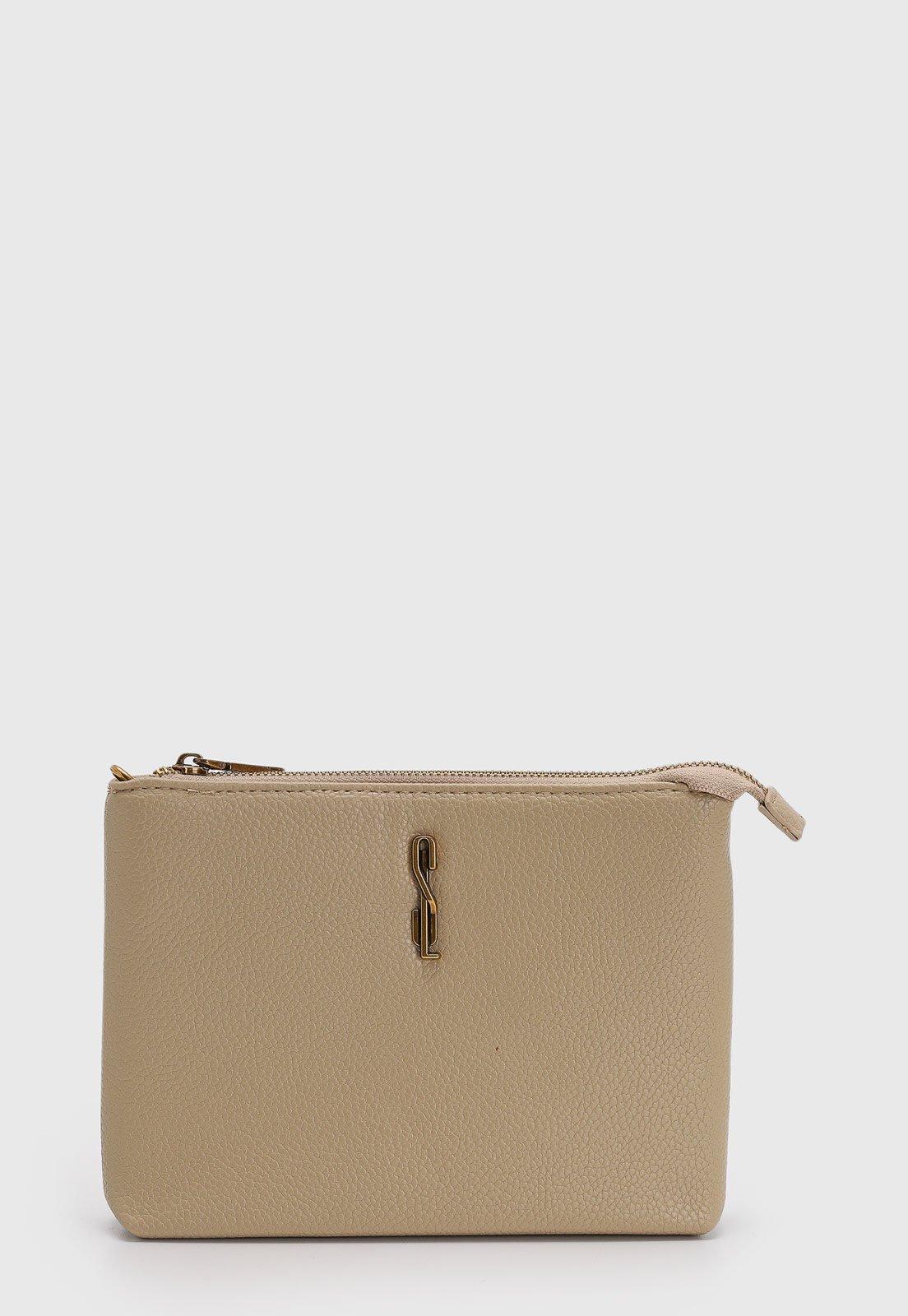 Bolsa Feminina Santa Lolla Alça Corrente Bege