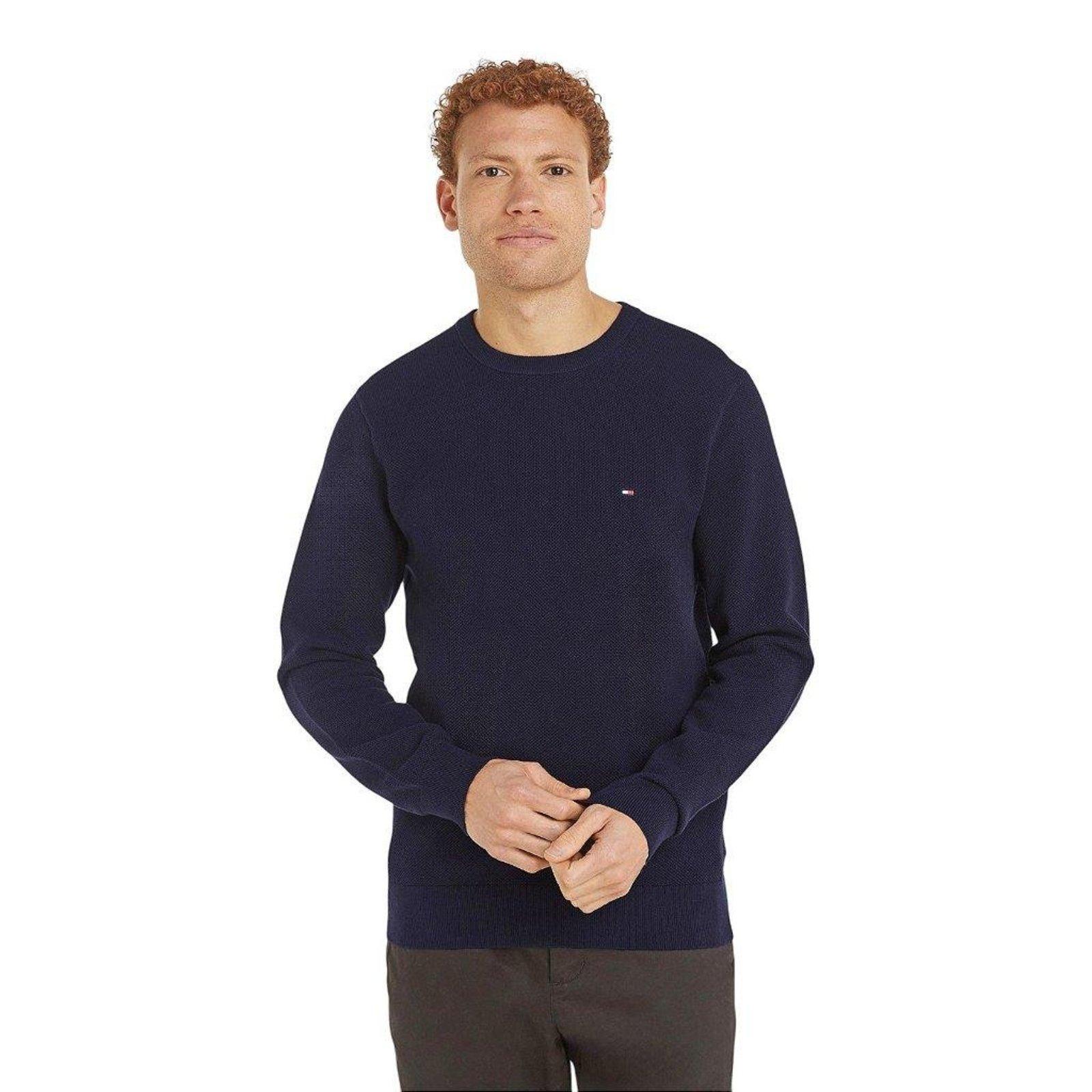 Suéter Tommy Hilfiger Essential Structure Crew Neck Marinho