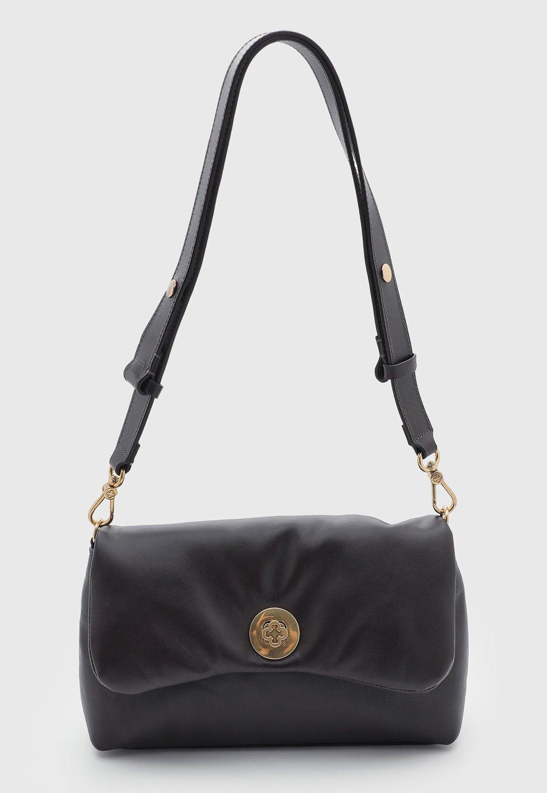 Bolsa Feminina Capodarte Couro Média Preta