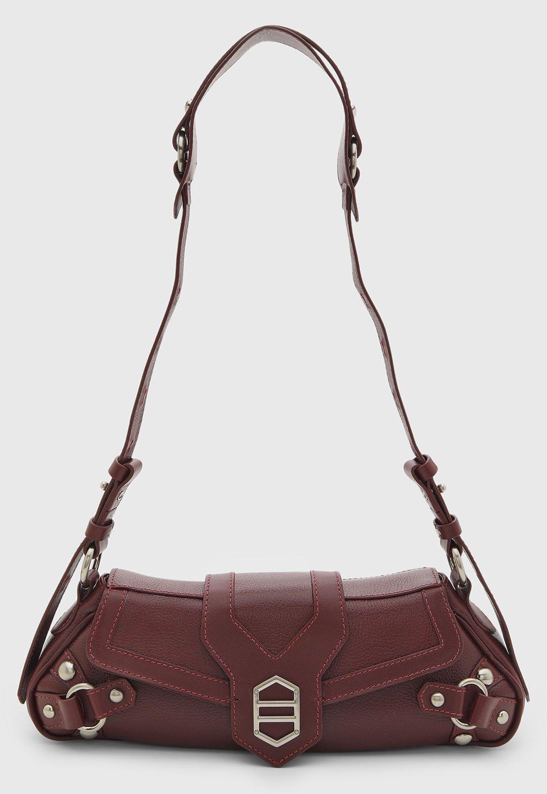 Bolsa Feminina Arezzo Couro Vinho
