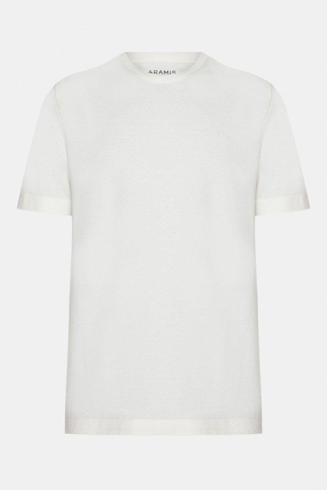 Camiseta Aramis Crepe Algodão Manga Curta Off White