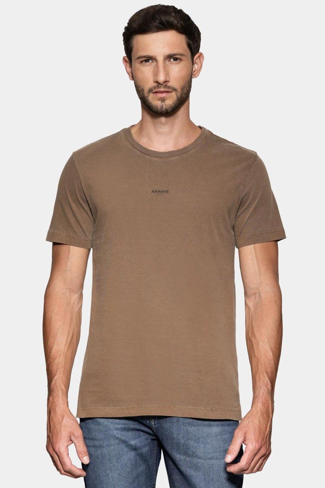 Camiseta Aramis Manga Curta Estampa Frente Lavada