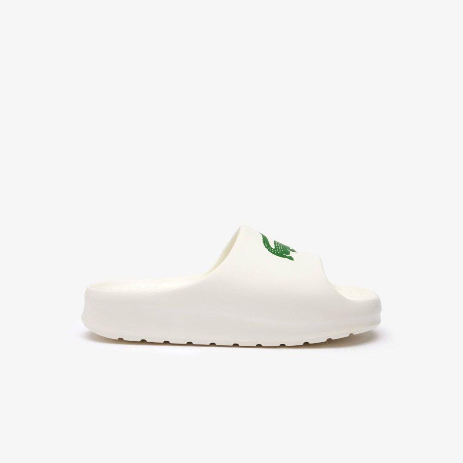 Chinelo feminino Lacoste Serve Slide 2. Branco