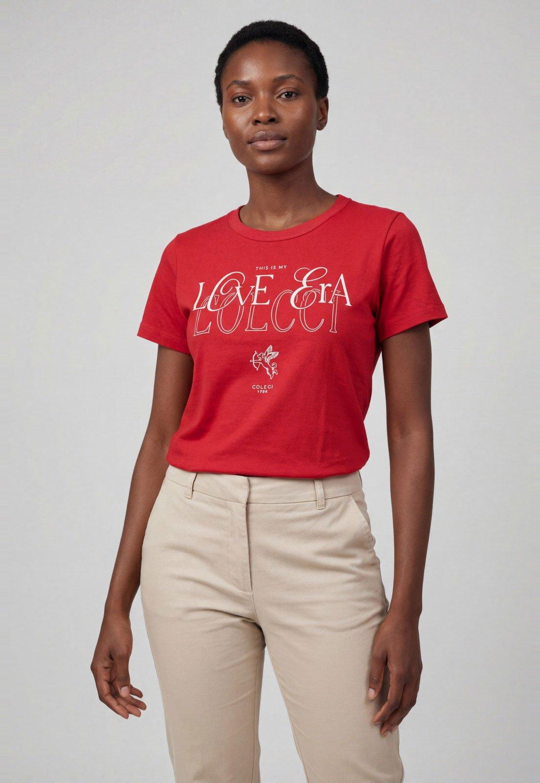 Camiseta Feminina Colcci Estampa This Is My Love Era Vermelha