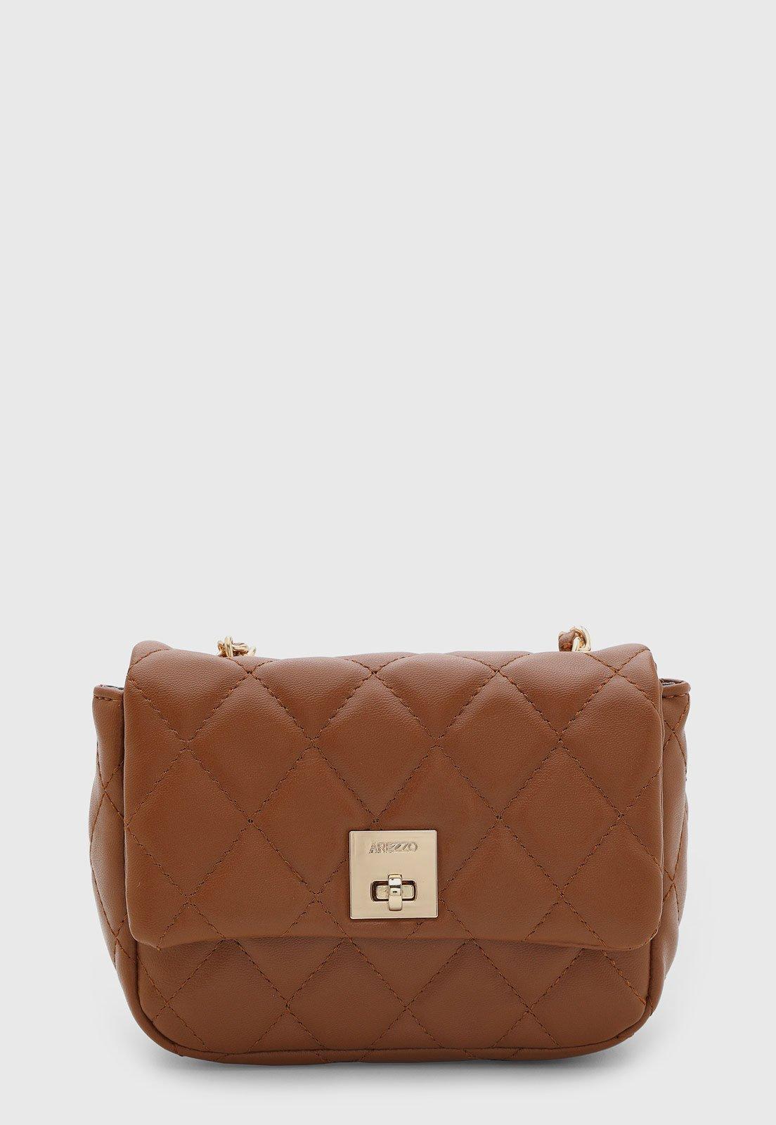 Bolsa Feminina Arezzo Matelassê Caramelo