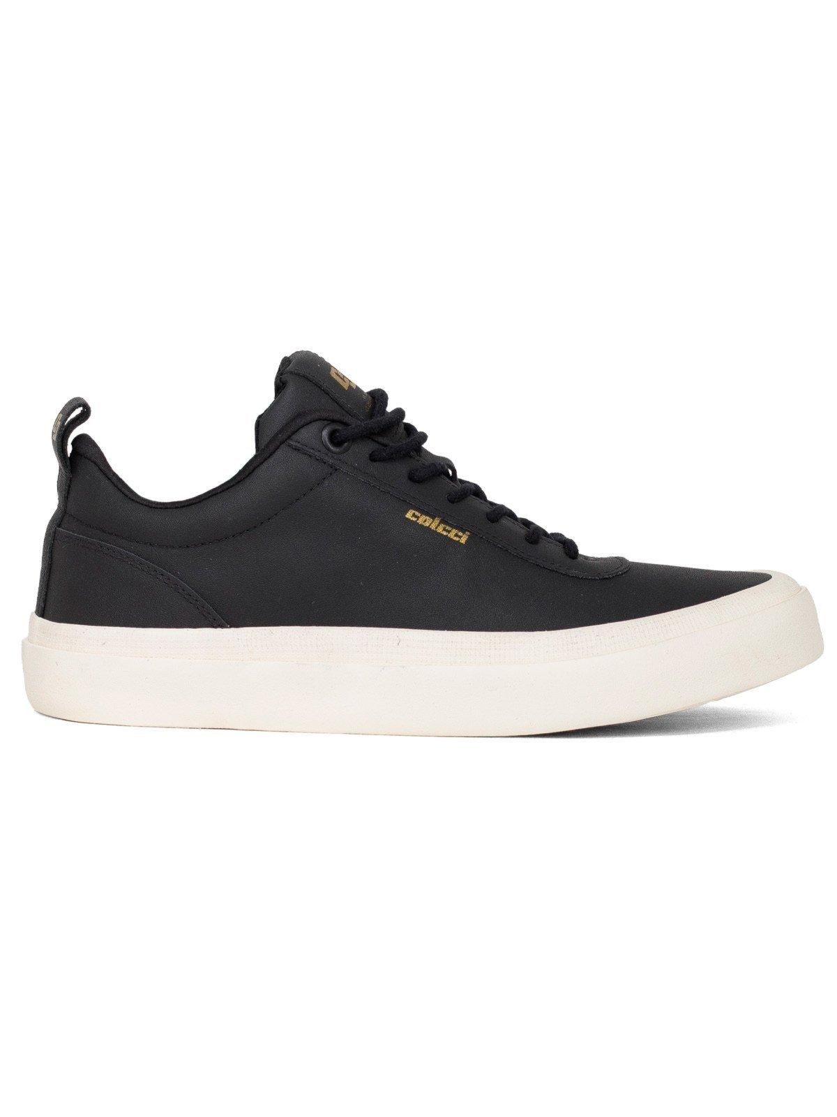 Tênis Masculino Colcci Casual Novus Couro Legítimo Confortável Resistente Preto