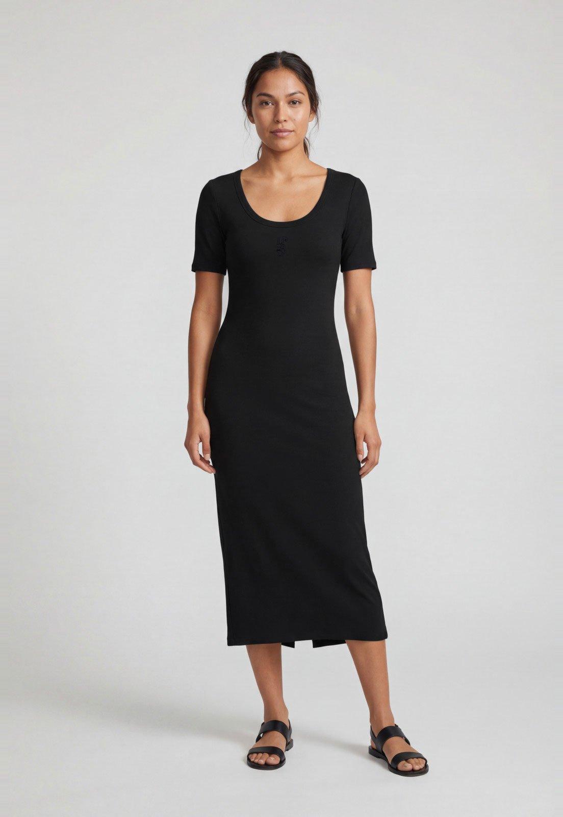 Vestido Feminino Lança Perfume Super Midi Decote U Preto