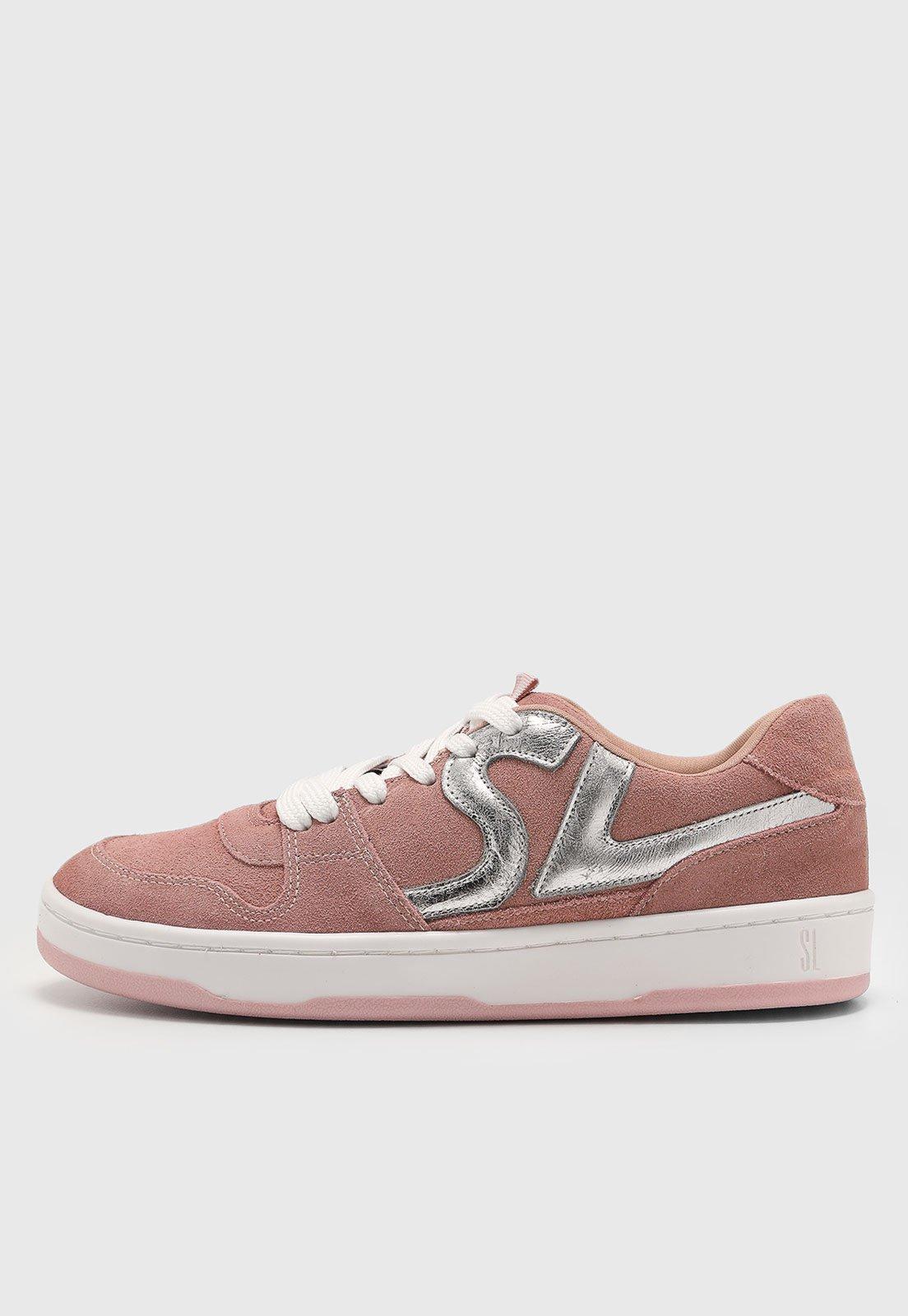 Tênis Feminino Santa Lolla Detalhe Prateado Rosa