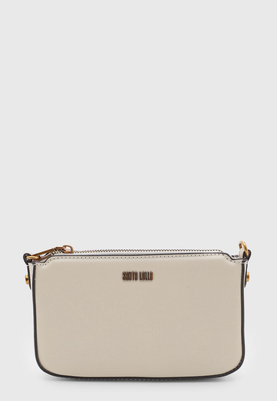 Bolsa Feminina Santa Lolla Pequena Alça Corrente Bege