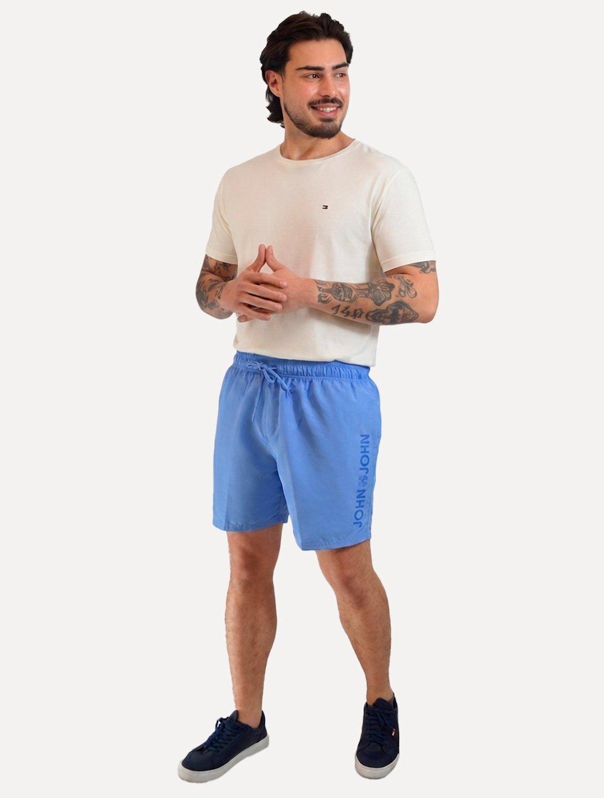 Short John John Masculino Fiji Dark Azul Claro