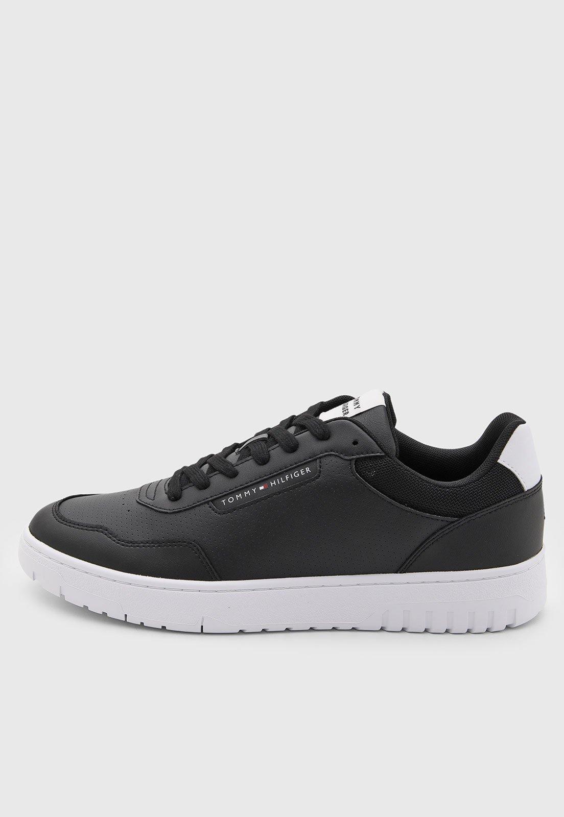 Tênis Masculino Tommy Hilfiger Cano Baixo Preto