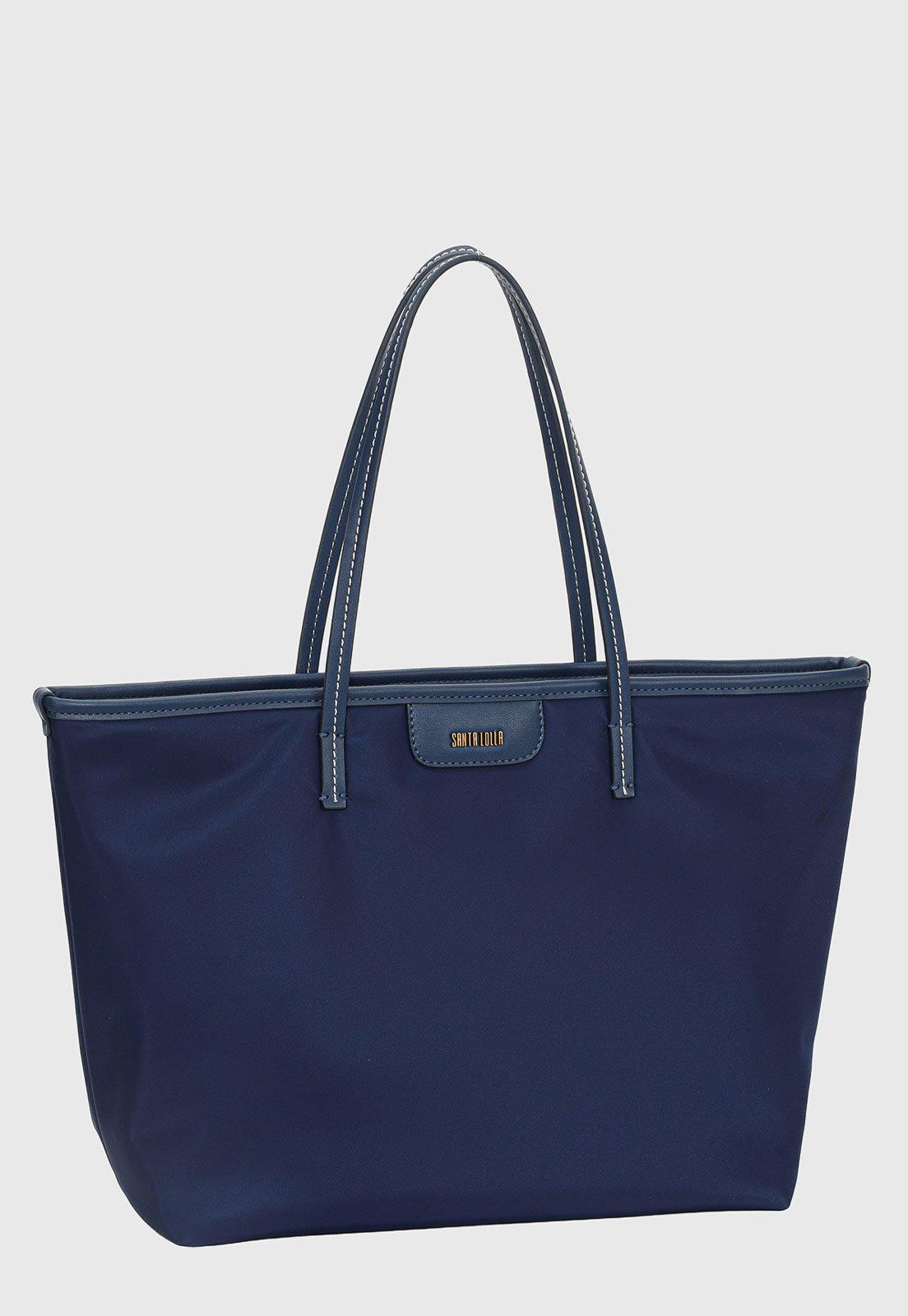Bolsa Sacola Santa Lolla Tote Logo Azul-marinho