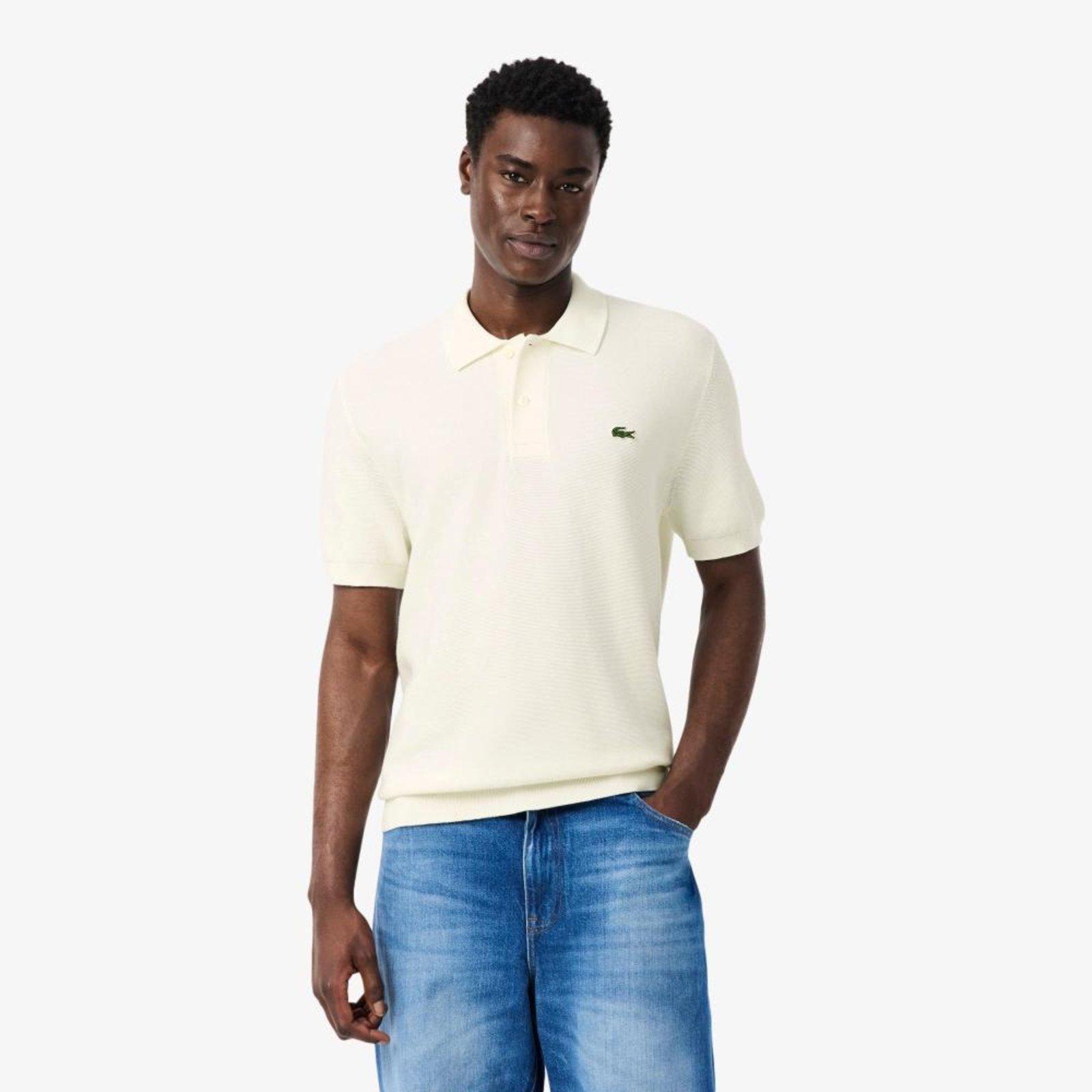 Polo em malha de caimento clássico Branco