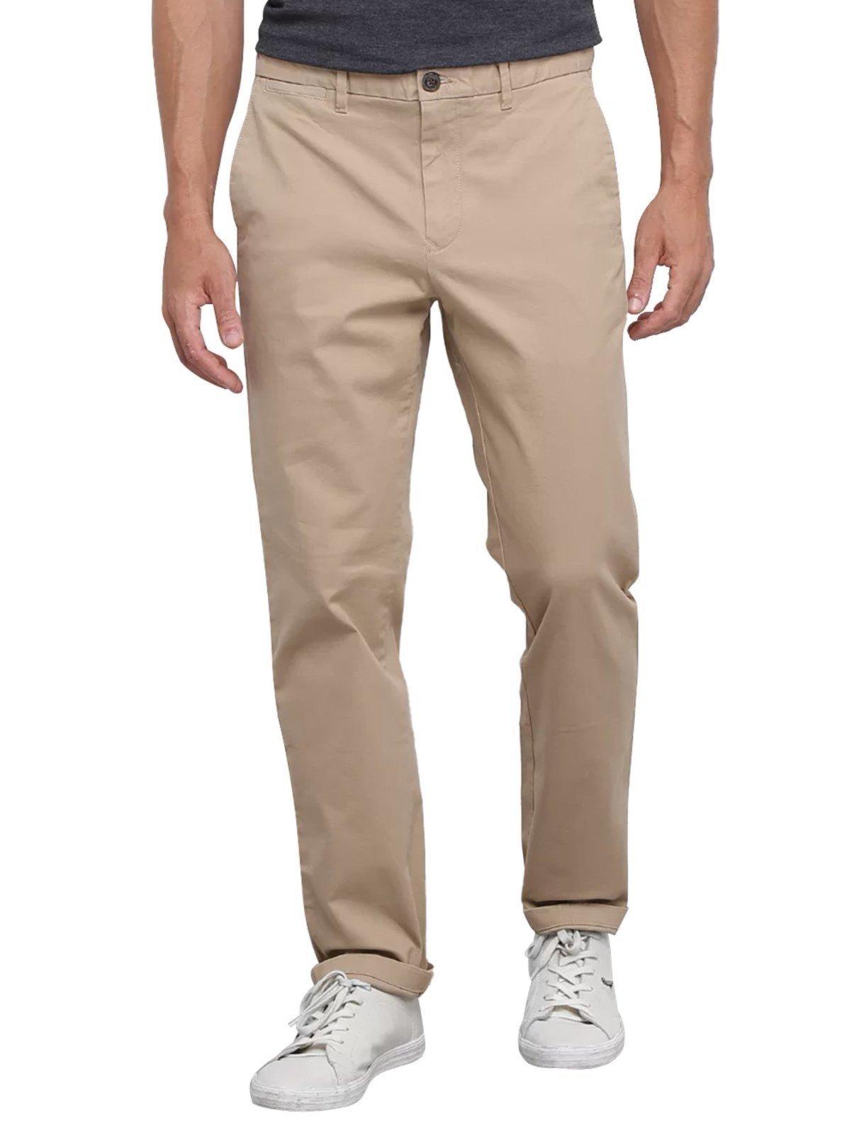 Calça Tommy Hilfiger Masculina de Sarja Brooklyn Cáqui Claro