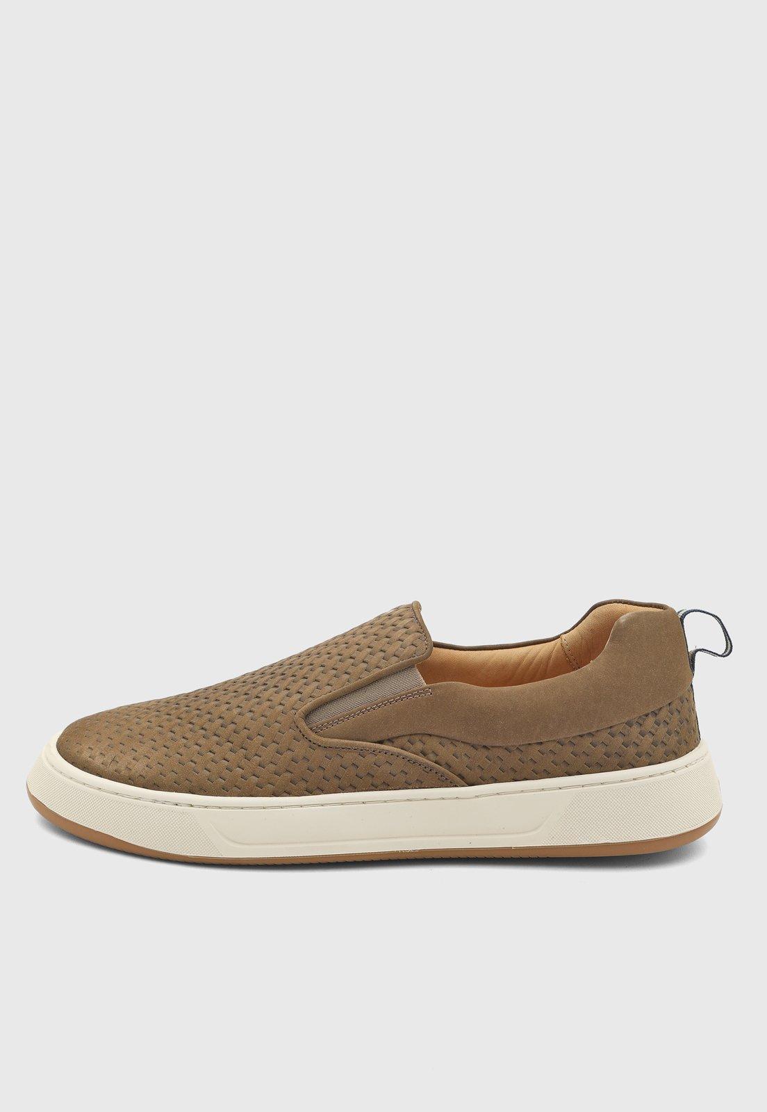 Tênis Masculino Reserva Slip On Marrom