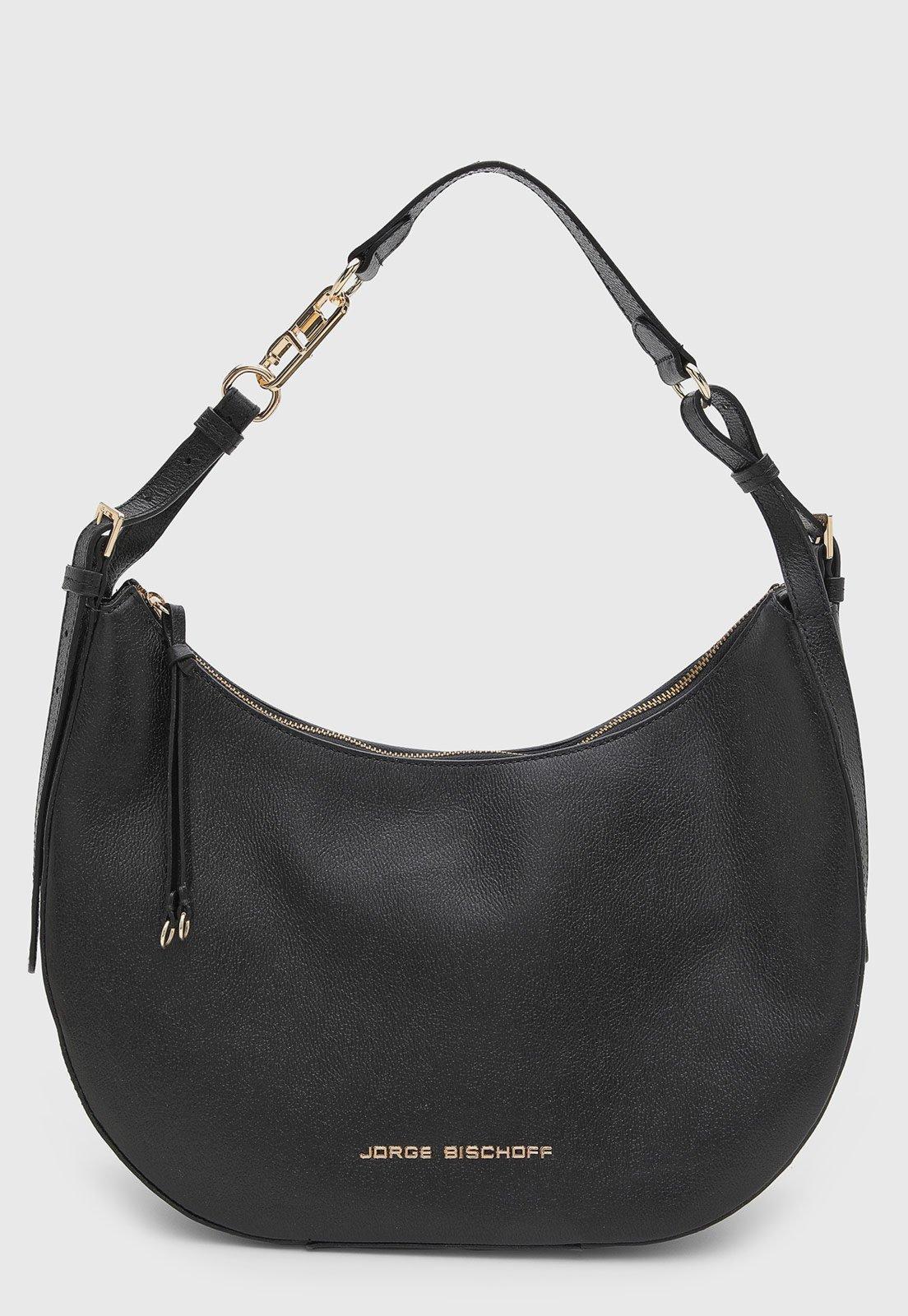 Bolsa Feminina Jorge Bischoff Couro Preta