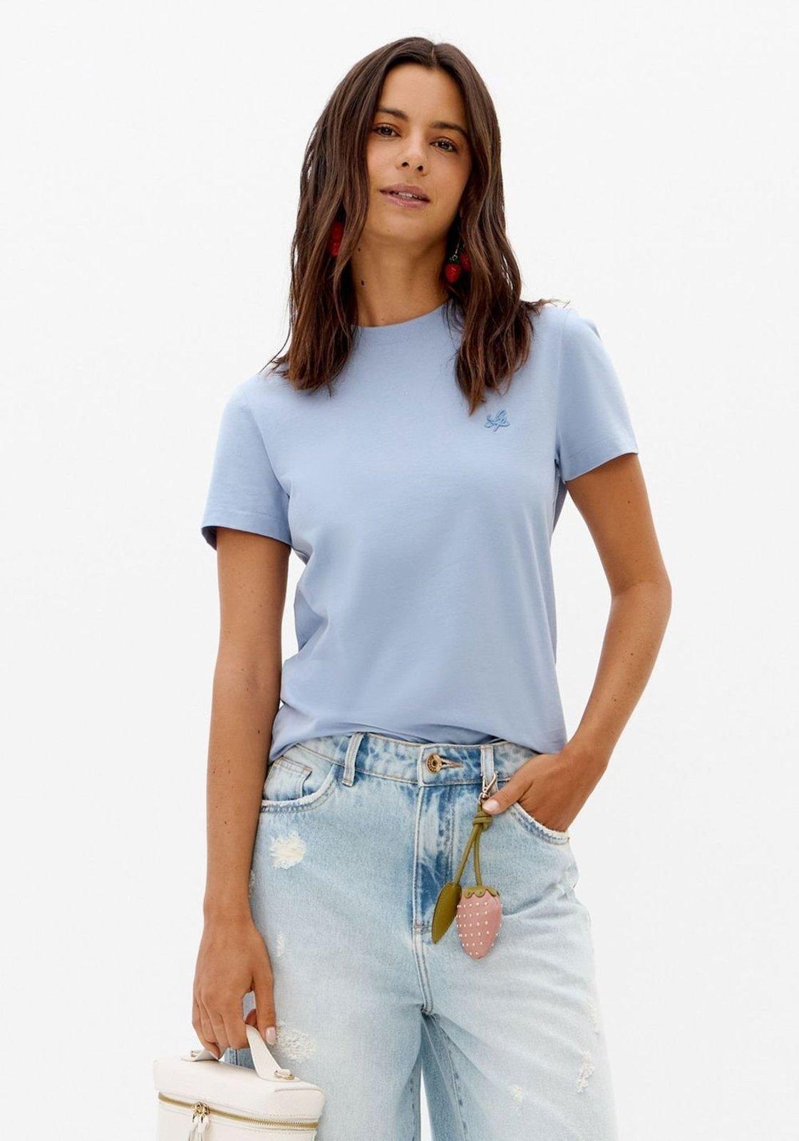 T-shirt Baby Look Com Embalagem Lança Perfume