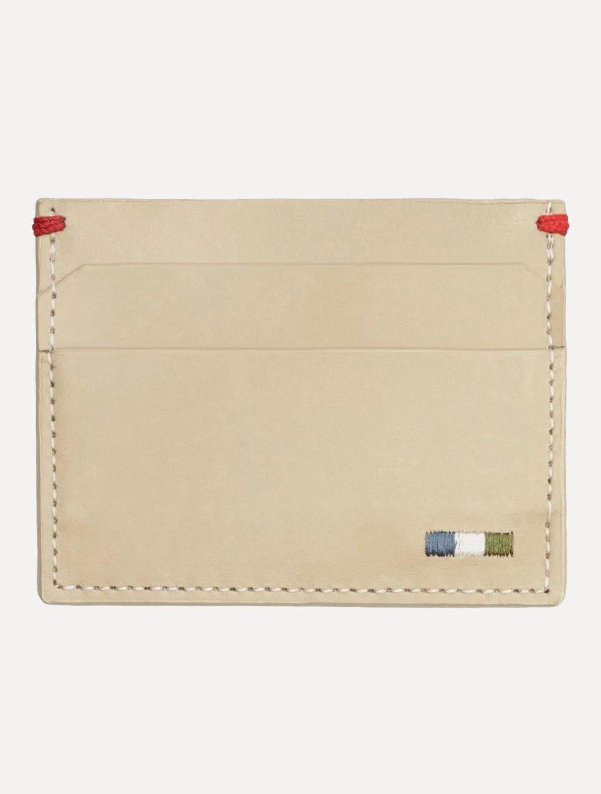 Carteira Reserva Masculina Porta-Cartão Couro Parma Off-White