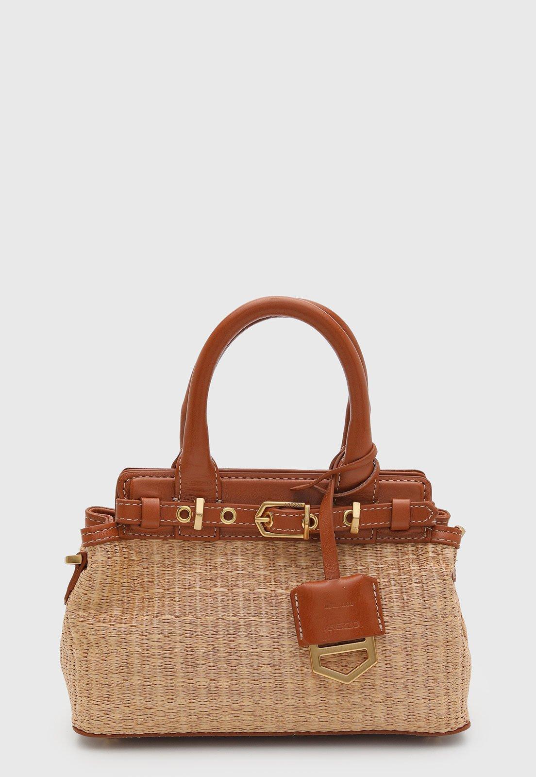 Bolsa Feminina Arezzo Média Palha Bege