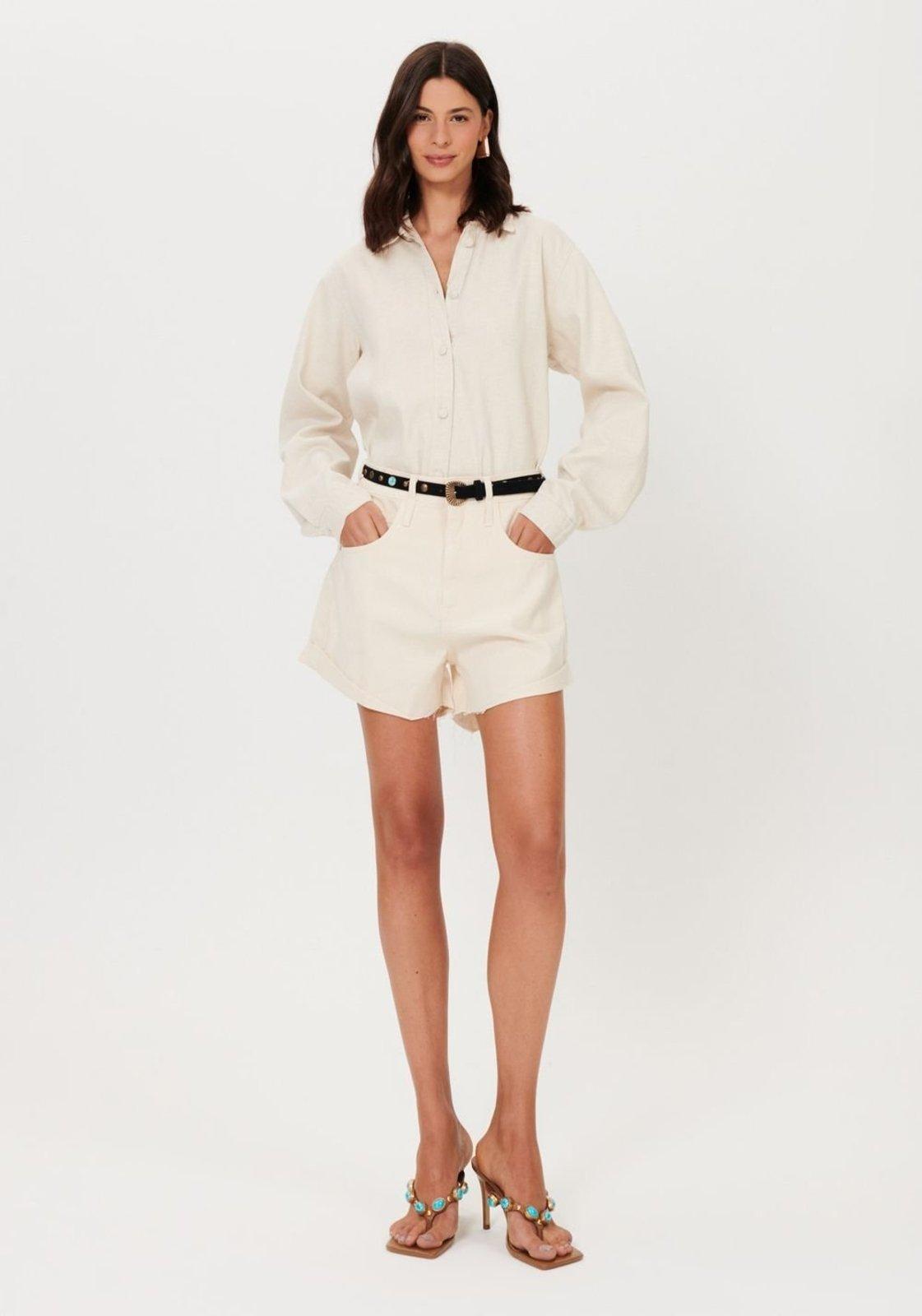 Short Sarja Comfort Cintura Super Alta Lança Perfume