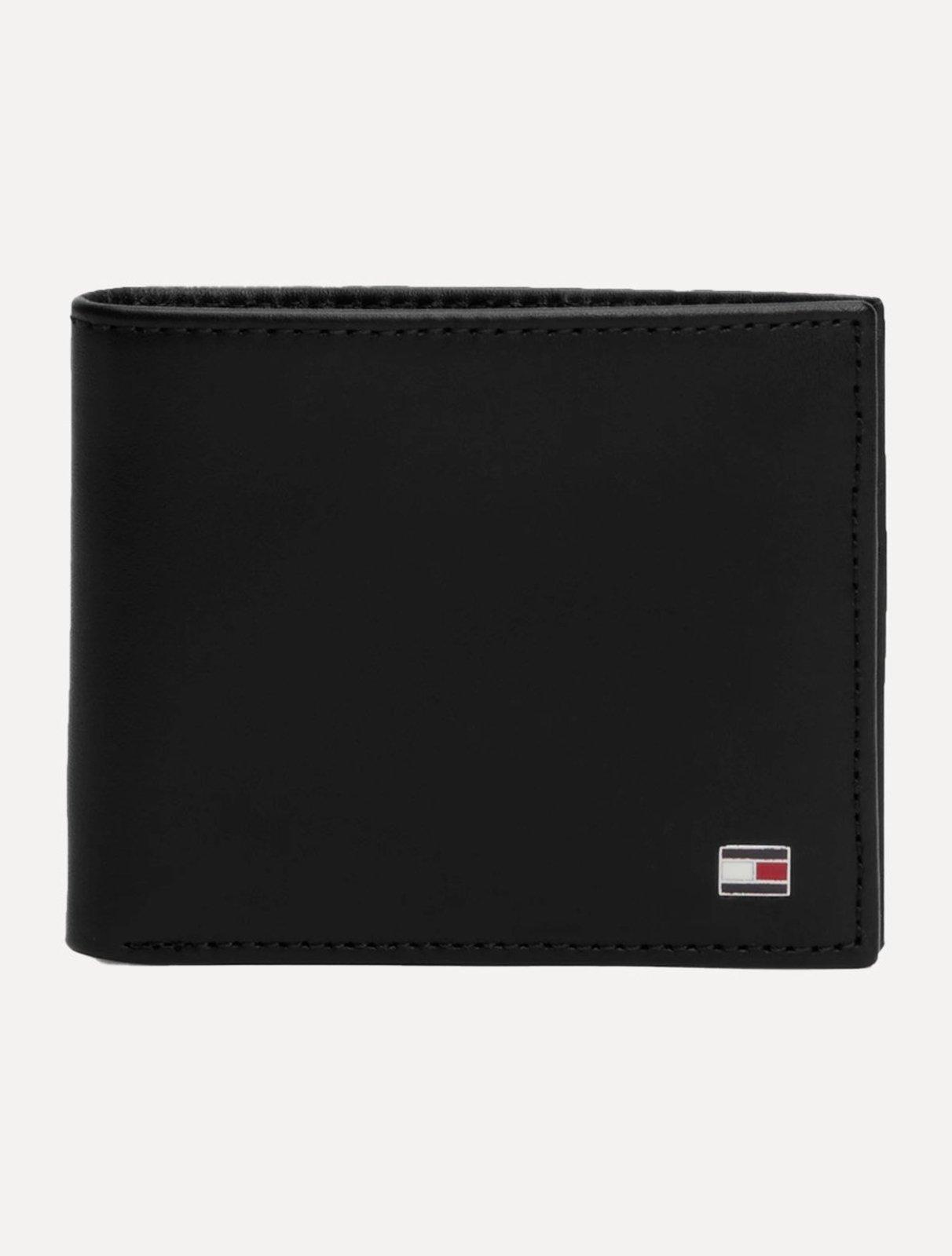 Carteira Tommy Hilfiger Porta Cartão Eton Mini CC Holder Preta