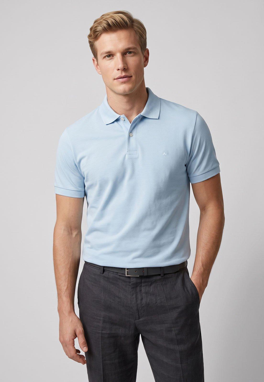 Polo Masculina Aramis Tradicional Azul Claro
