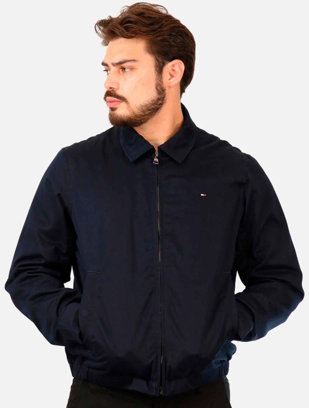 Jaqueta Tommy Hilfiger Masculina Regular Cotton Ivy Azul Marinho